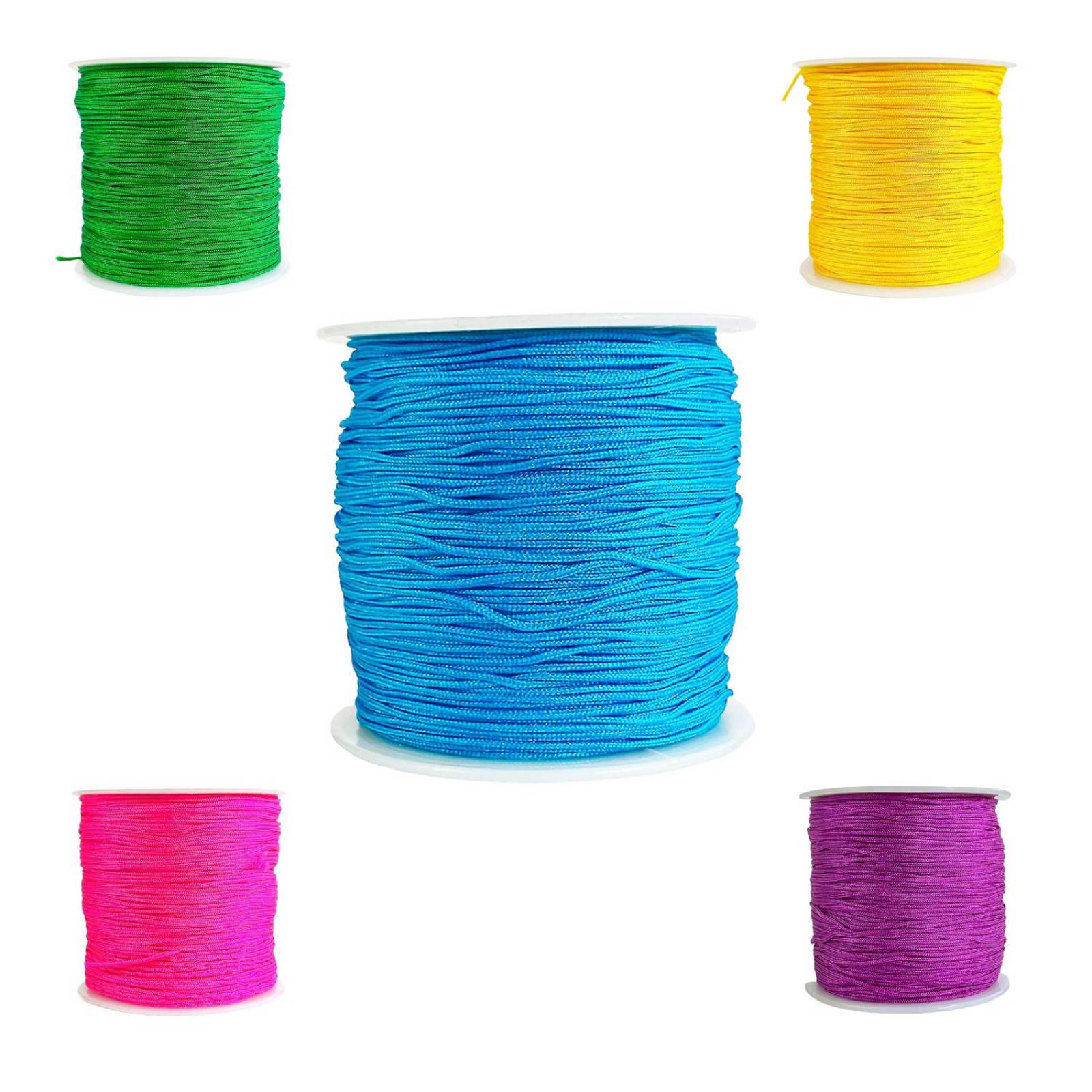 Hilo Para Pulsera Chino Elastico Bisutería 0.8 mm 92 metros Celeste