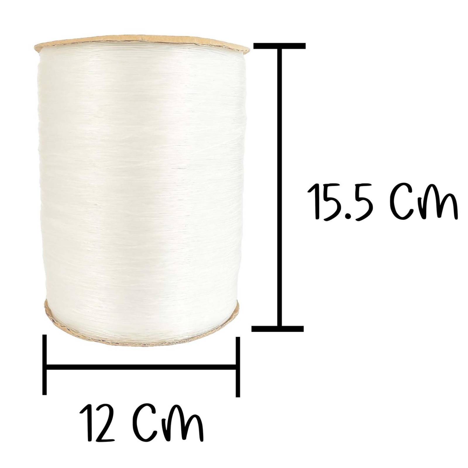 Rollo Hilo Elastico Bisuteria Pulsera Collares 0.7 mm 800 m Blanco Grande