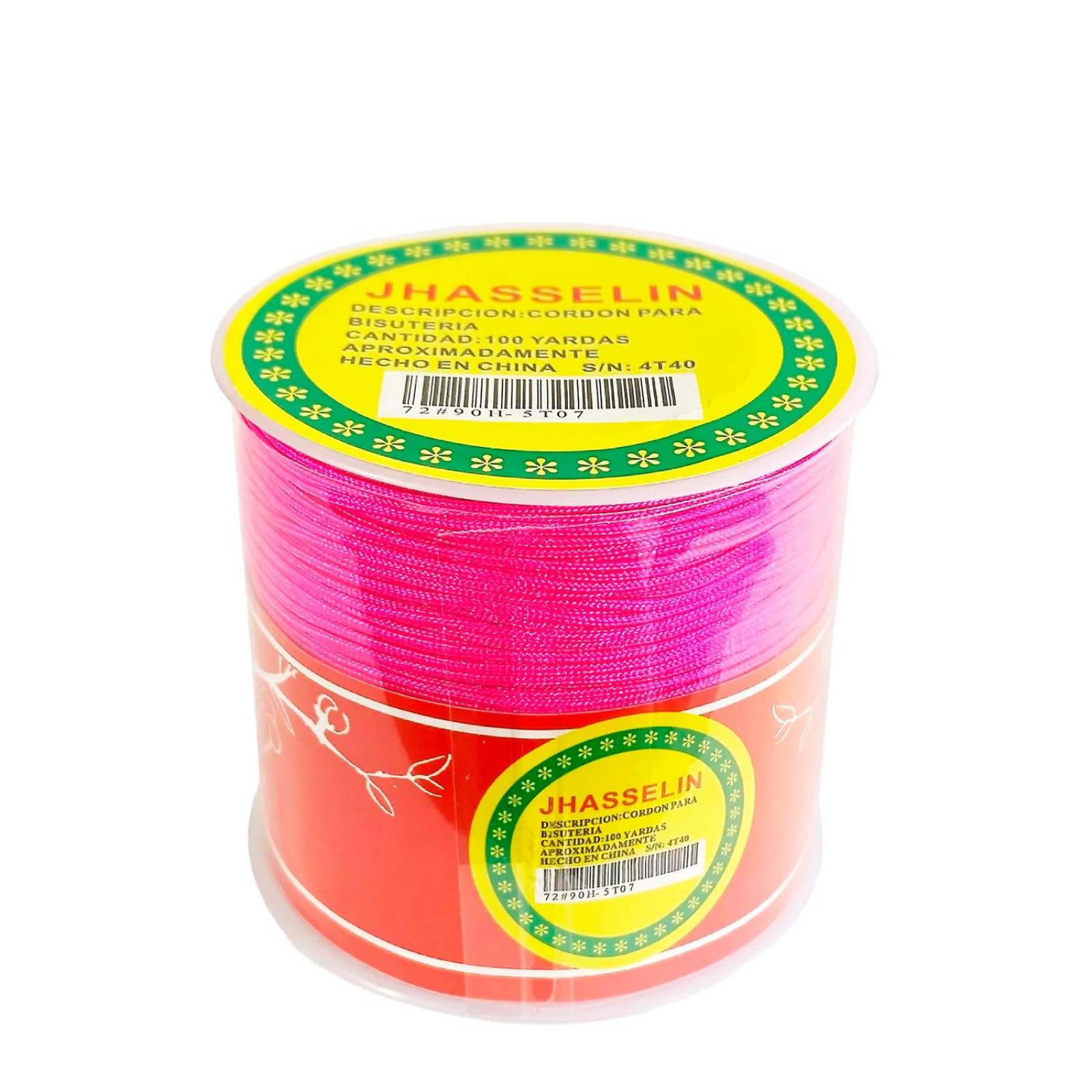 Hilo Para Pulsera Chino Elastico Bisutería 0.8 mm 92 metros Fucsia