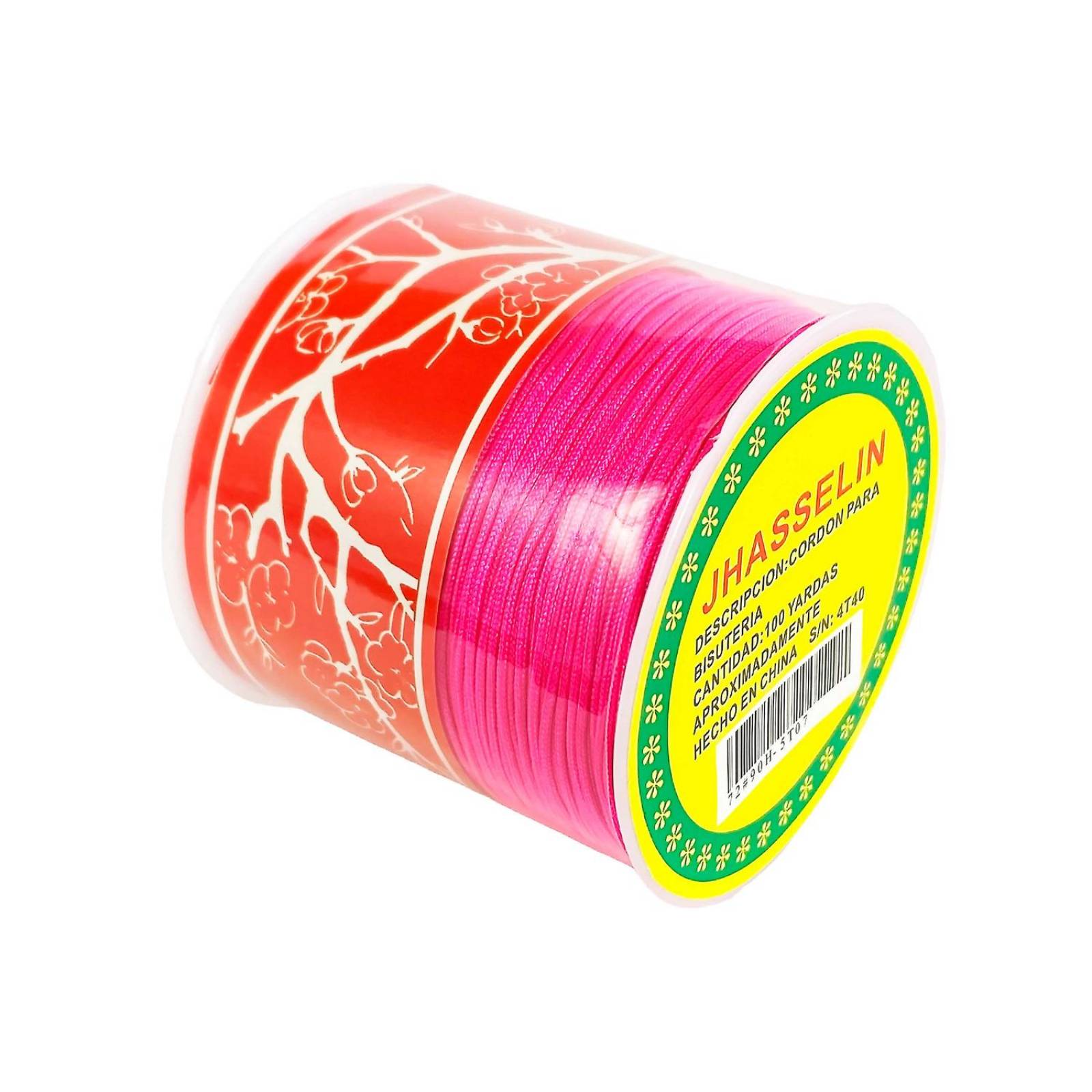 Hilo Para Pulsera Chino Elastico Bisutería 0.8 mm 92 metros Fucsia