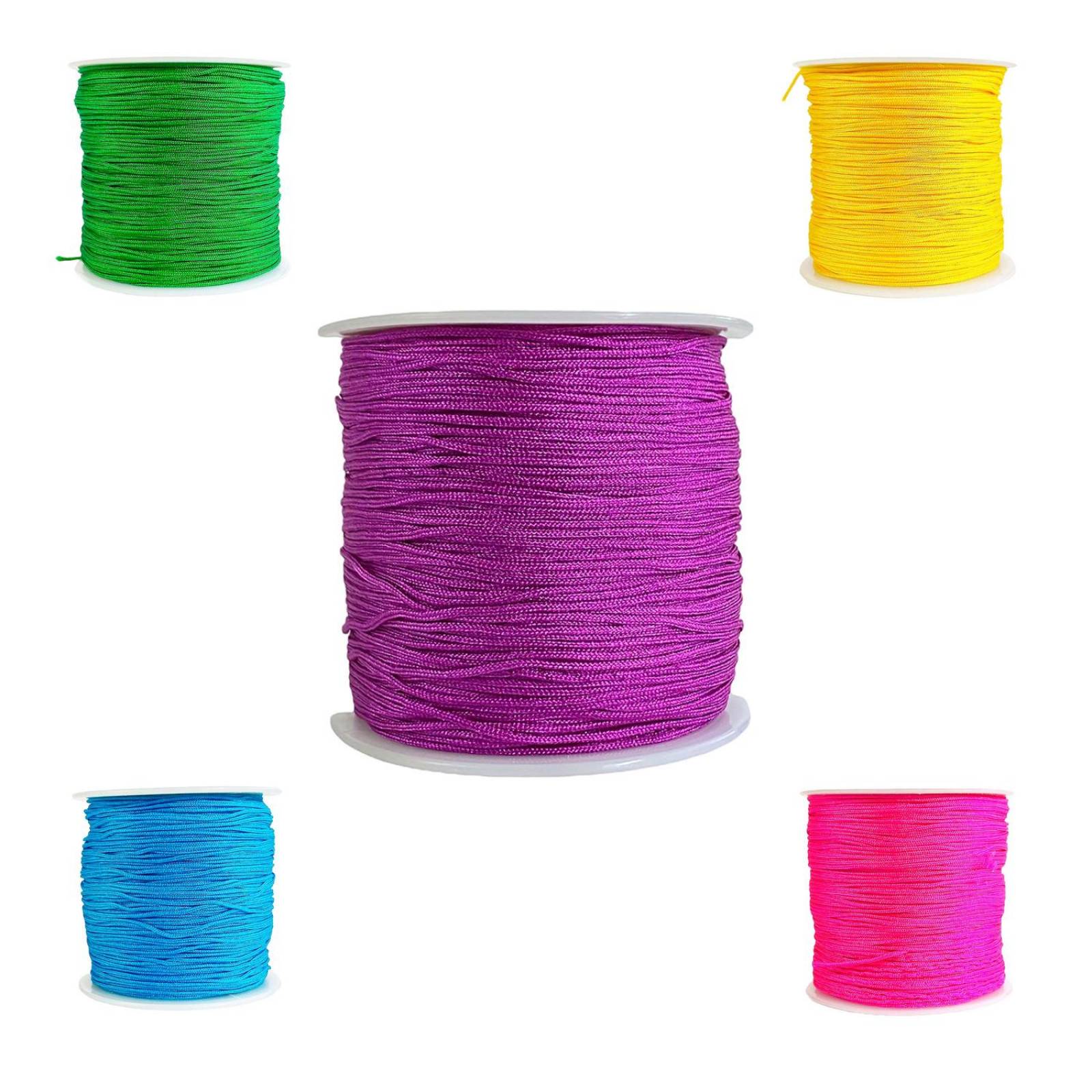 Hilo Para Pulsera Chino Elastico Bisutería 0.8 mm 92 metros Violeta oscuro