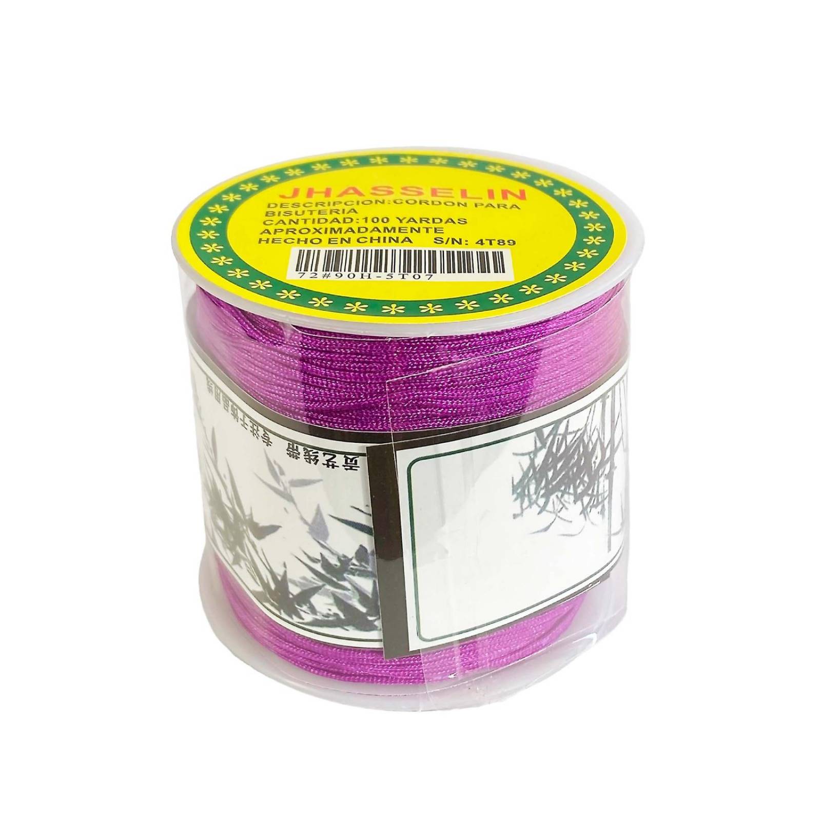 Hilo Para Pulsera Chino Elastico Bisutería 0.8 mm 92 metros Violeta oscuro