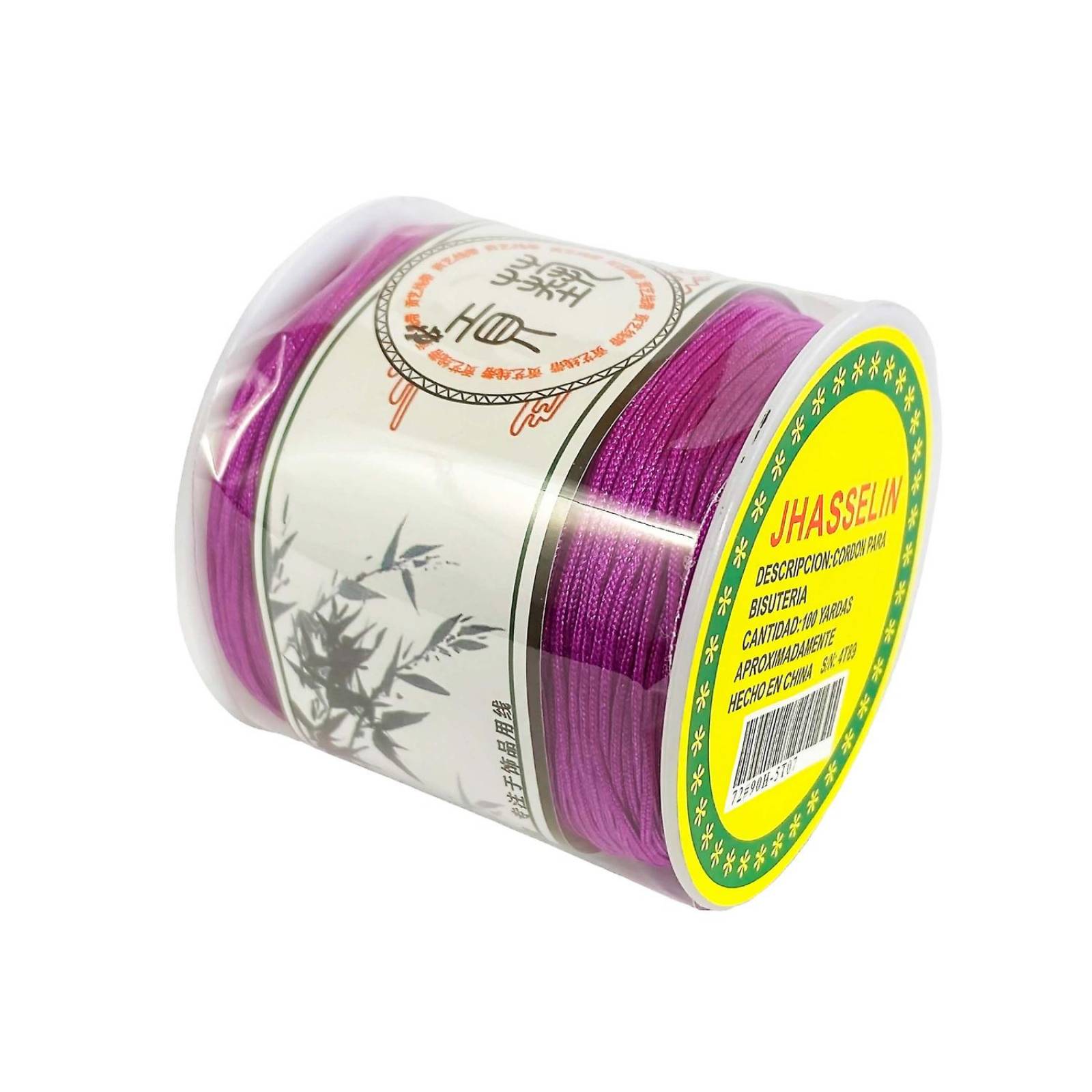 Hilo Para Pulsera Chino Elastico Bisutería 0.8 mm 92 metros Violeta oscuro