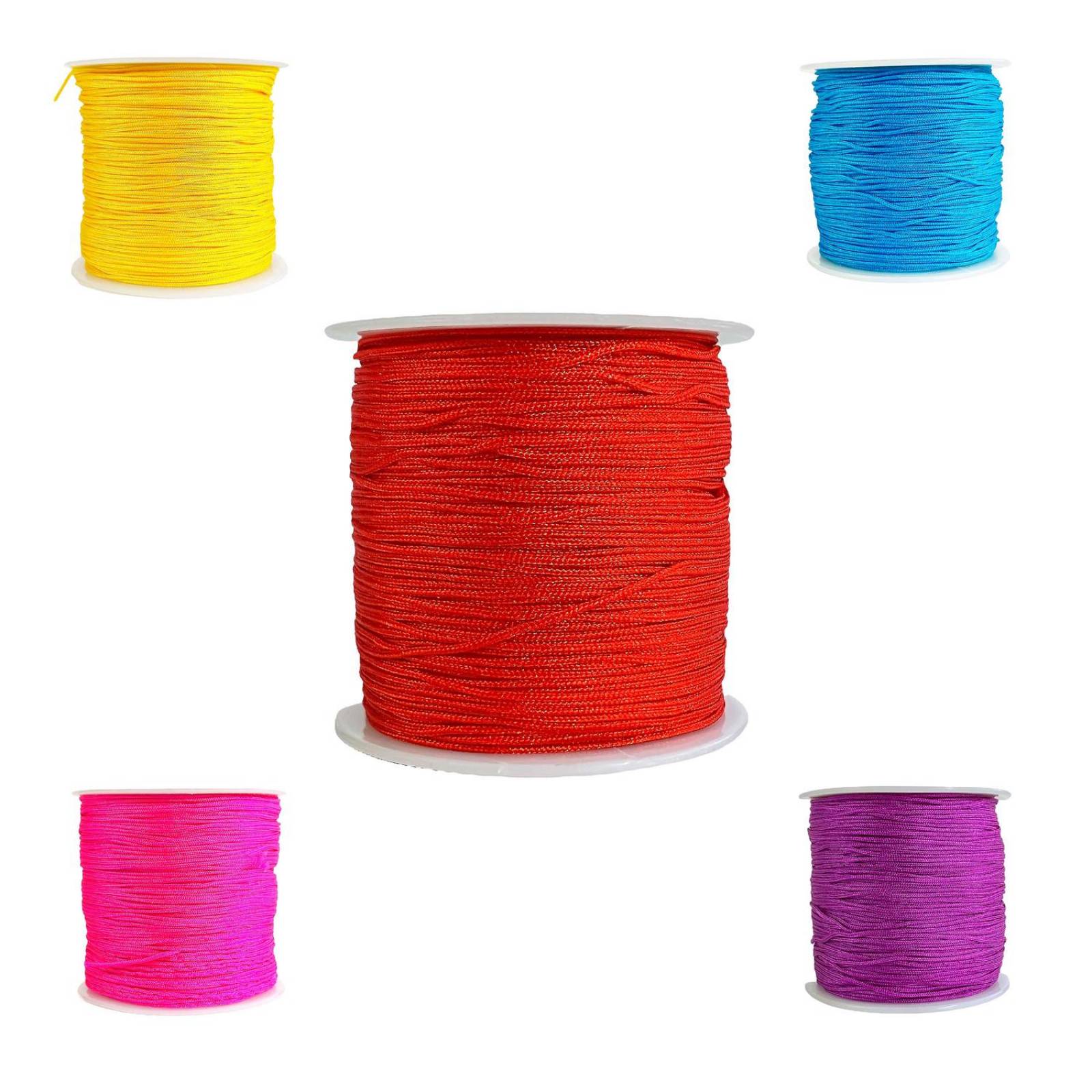 Hilo Para Pulsera Chino Elastico Bisutería 0.8 mm 92 metros Rojo