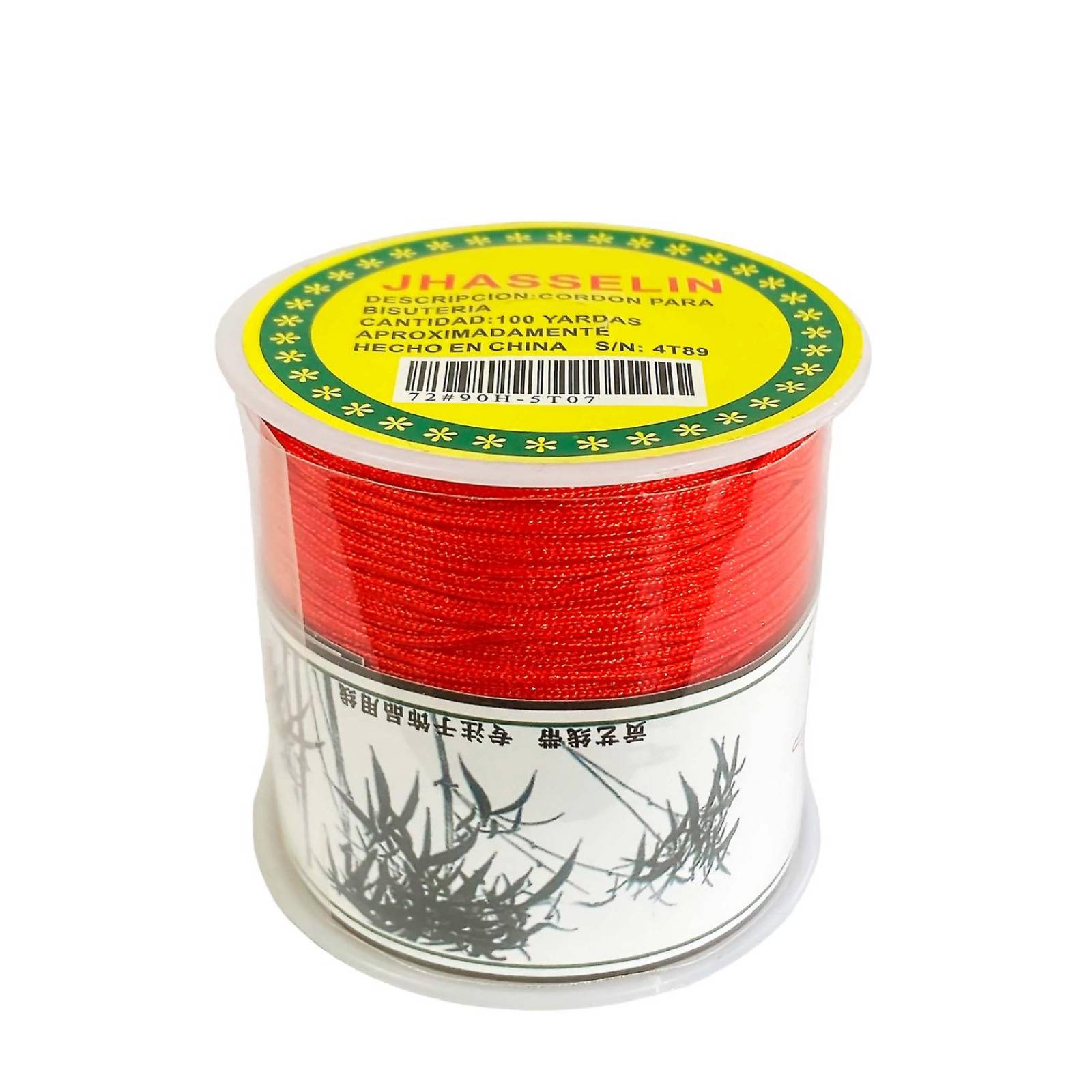 Hilo Para Pulsera Chino Elastico Bisutería 0.8 mm 92 metros Rojo