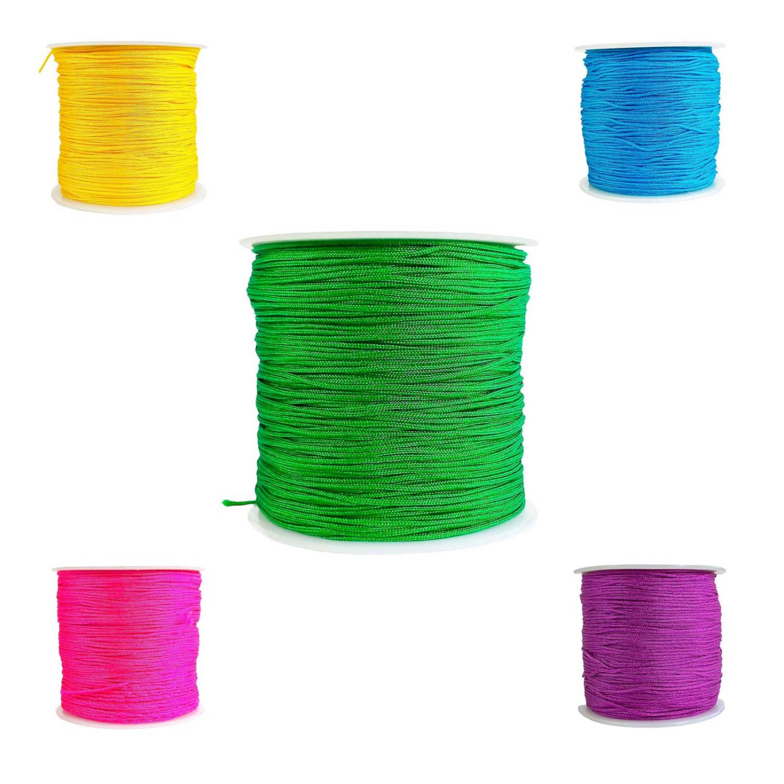 Hilo Para Pulsera Chino Elastico Bisutería 0.8 mm 92 metros Verde oscuro