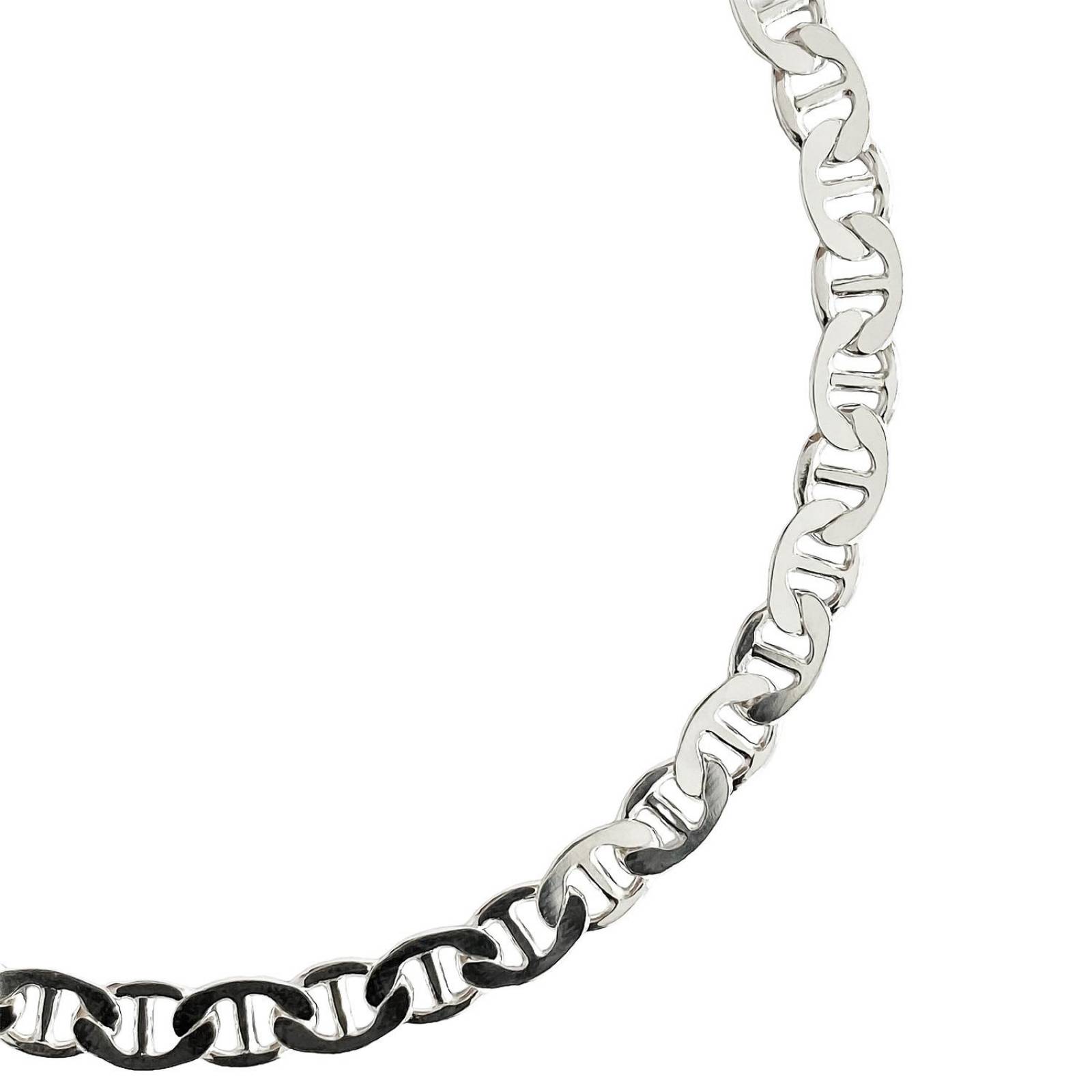 Pulsera Gruesa Gucci Lisa Plata 925 Hombre 5 Mm Plateado Largo/Ancho: 21 cm x 5 mm