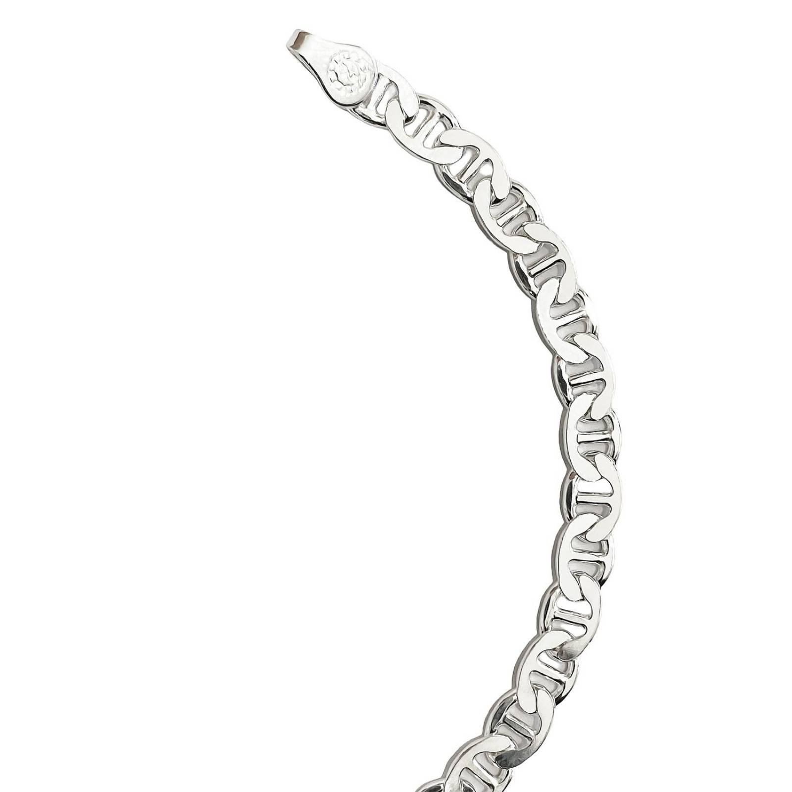 Pulsera Gruesa Gucci Lisa Plata 925 Hombre 5 Mm Plateado Largo/Ancho: 21 cm x 5 mm