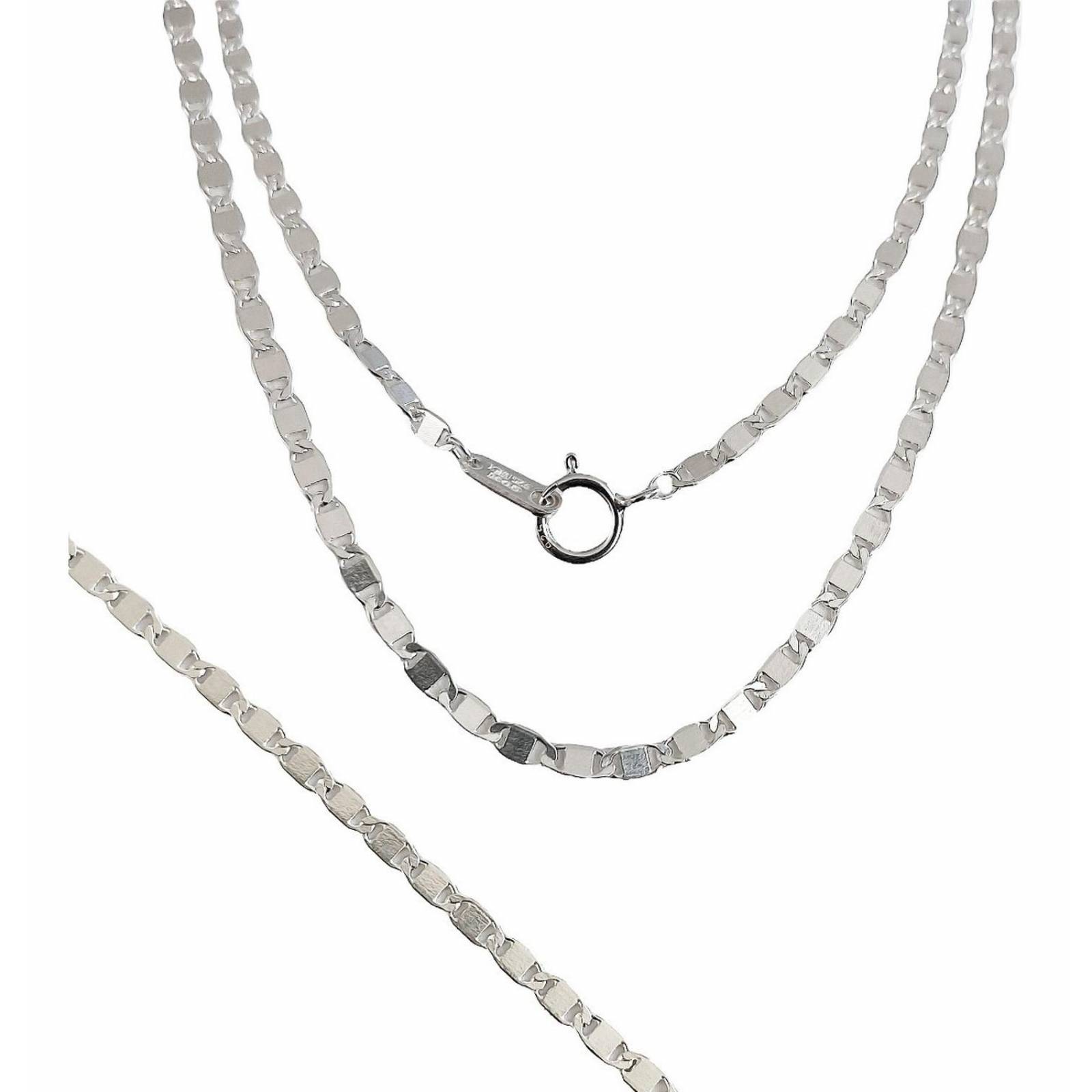 Cadena Hombre Mujer Plata Ley .925 Gucci Lisa 55 Cm X 2 Mm