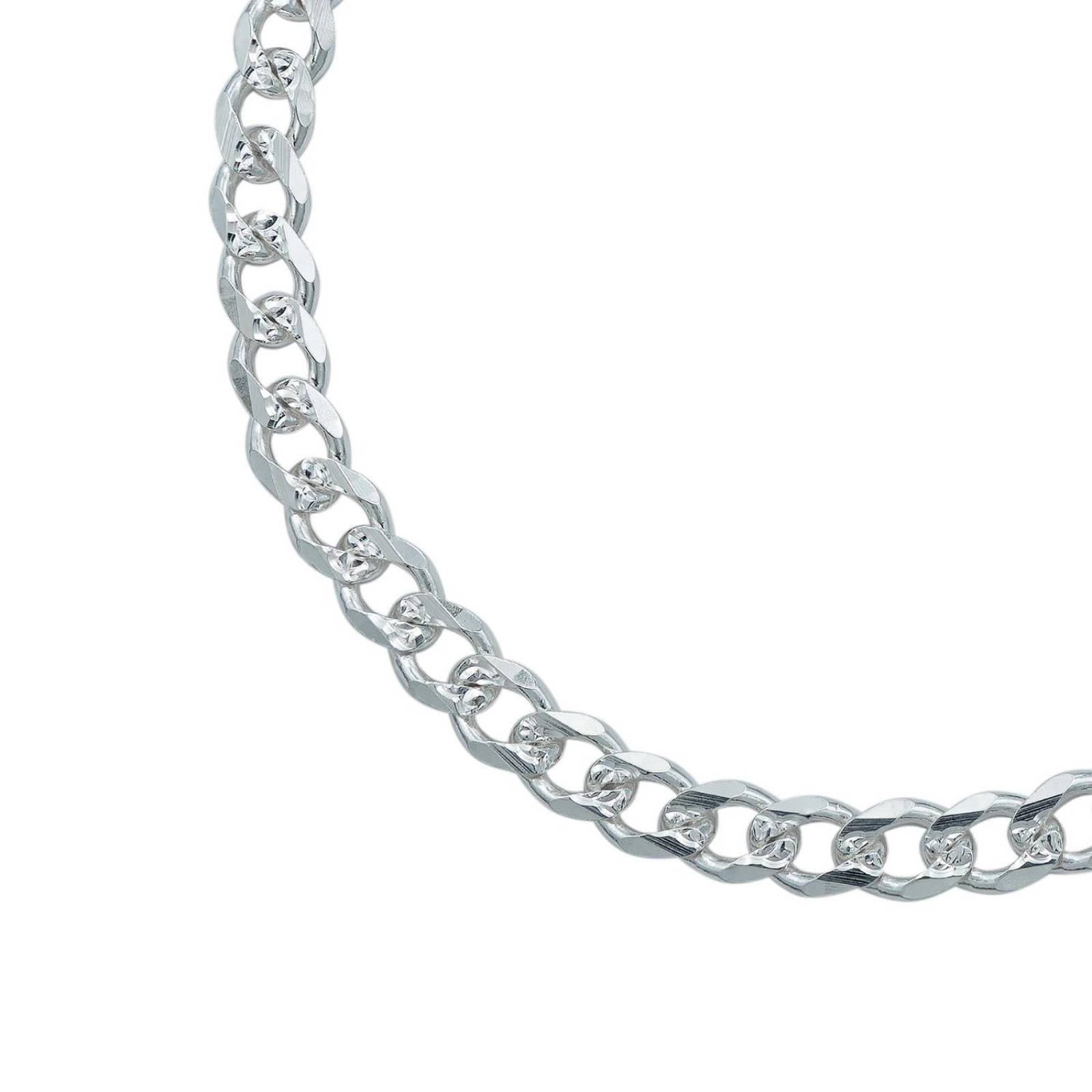 Esclava Pulsera Hombre Cubana Diamantada Plata 925 6 Mm Plateado Largo/Ancho 21 cm x 6 mm 21 cm x 6 mm