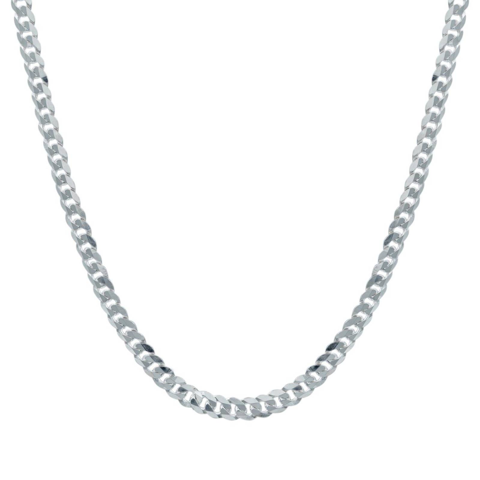 Cadena Cubana Cerrada Hombre Mujer Plata 925 55 cm x 5 mm Plateado Largo/Ancho 55 cm x 5 mm