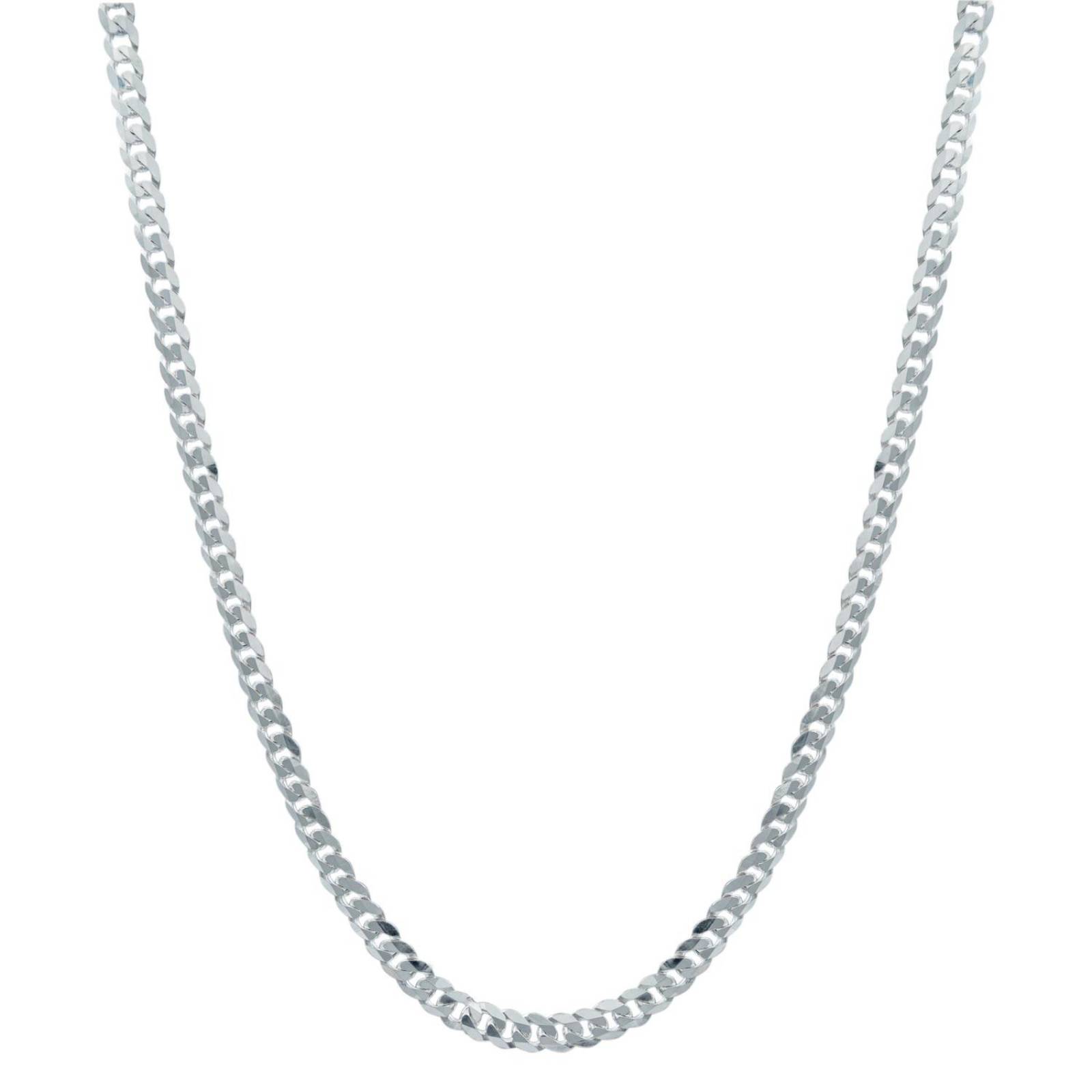 Cadena Cubana Cerrada Hombre Mujer Plata 925 55 cm x 5 mm Plateado Largo/Ancho 55 cm x 5 mm