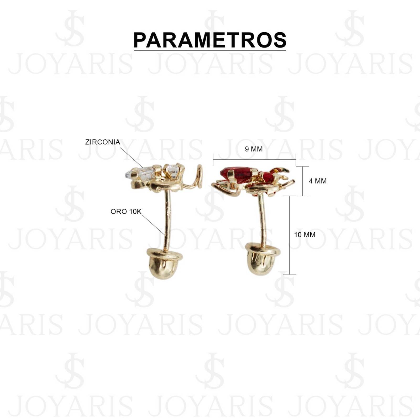 Arete Broquel Pendiente Conciencia Angel Demonio Oro 10k Dorado Alto/Ancho 14 mm x 9 mm 14 mm x 9 mm