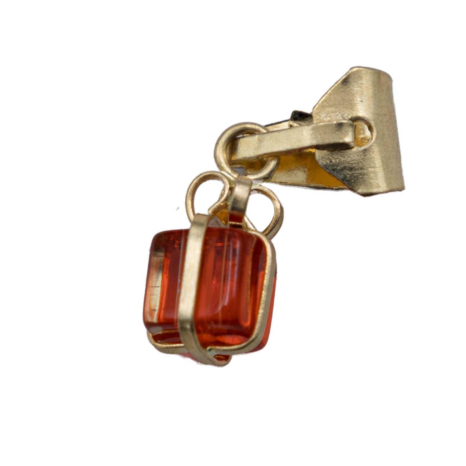 Dije Mini Regalo Zirconia Mujer Amor + Cadena Oro 10k Naranja Alto/Ancho 15 mm x 5 mm 15 mm x 5 mm