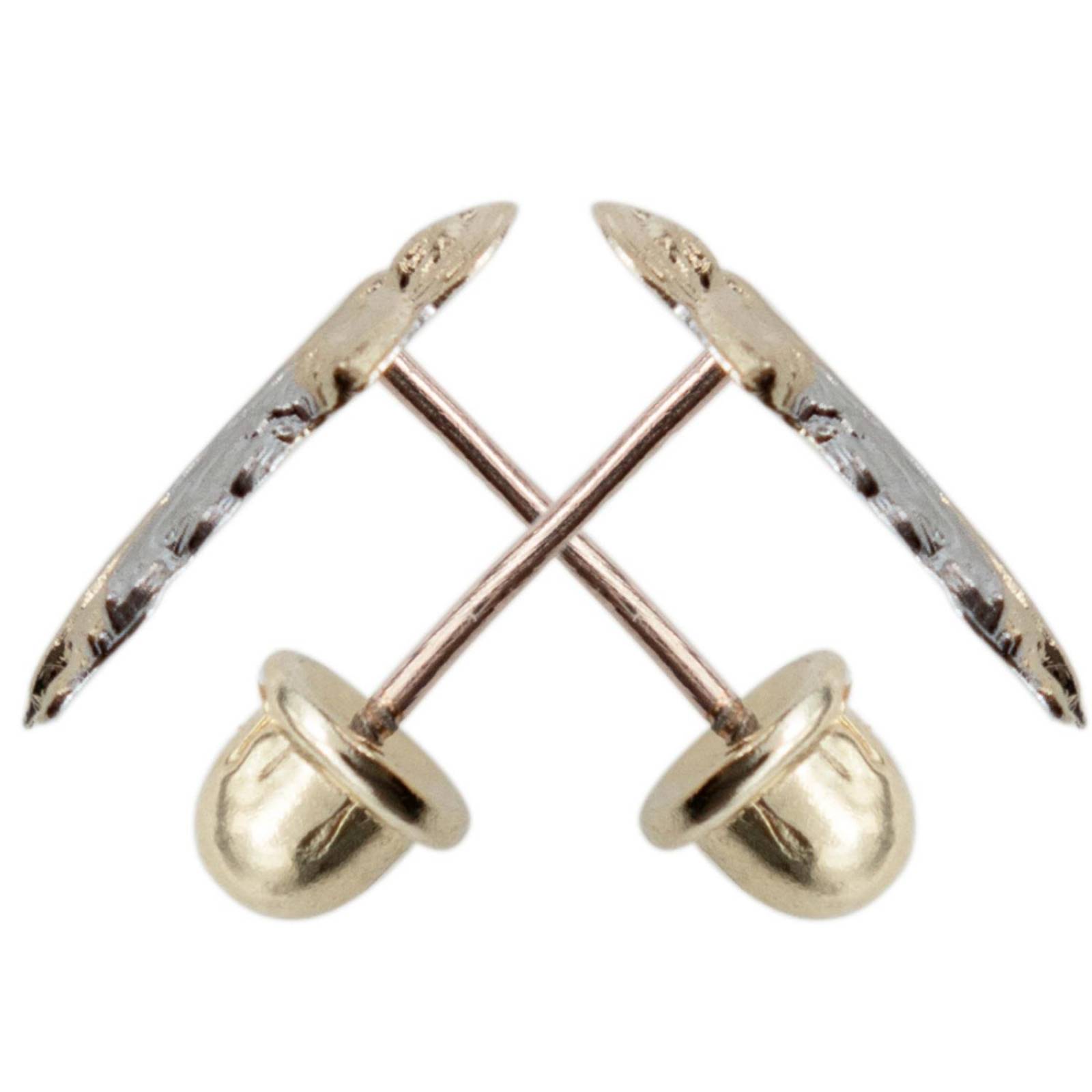 Arete Broquel Pendiente Chico San Judas Mujer Regalo Oro10k Dorado Alto/Ancho 10 mm x 9 mm 10 mm x 9 mm