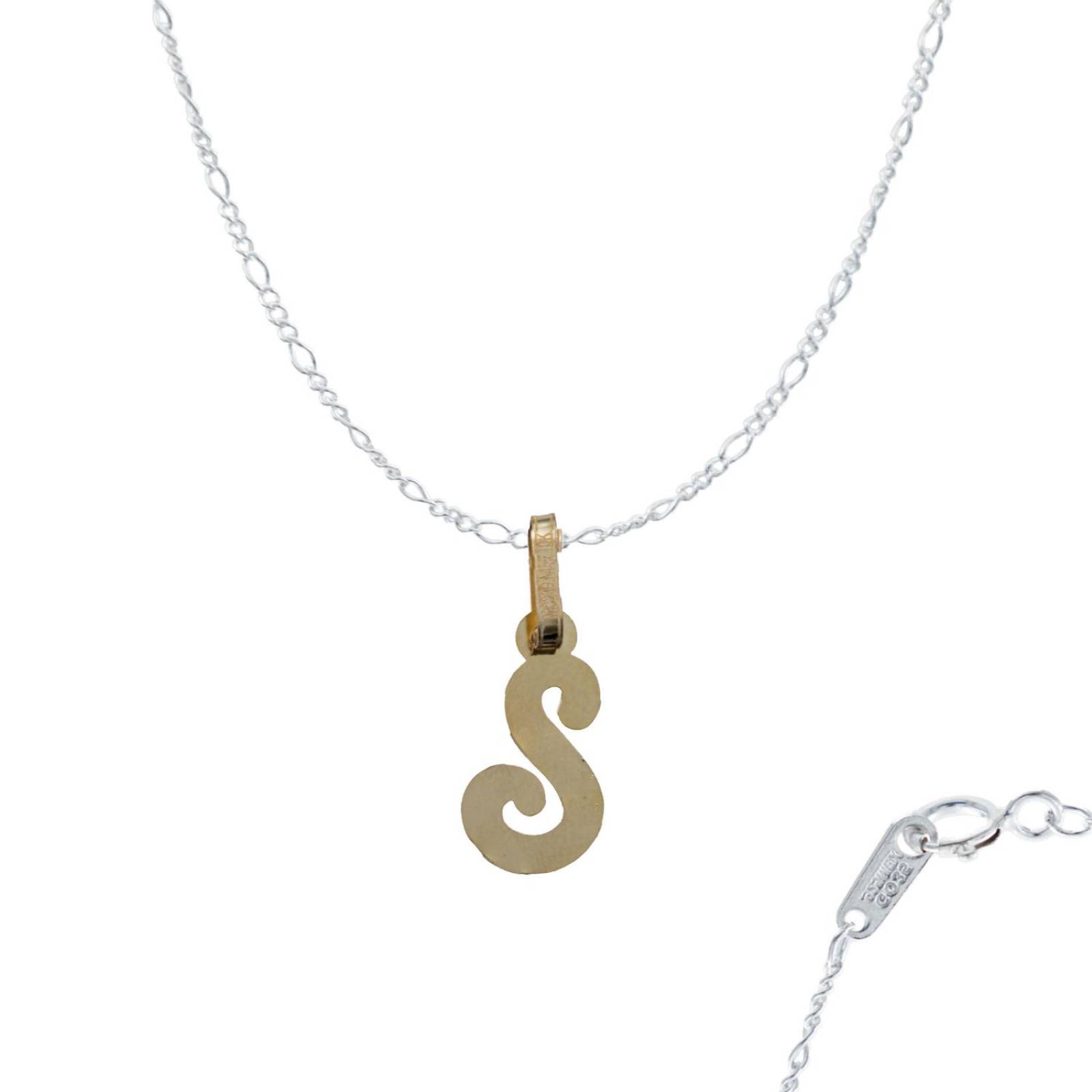 Dije Medalla Inicial Amor Regalo Mujer + Cadena Oro 10k Dorado Inicial S S