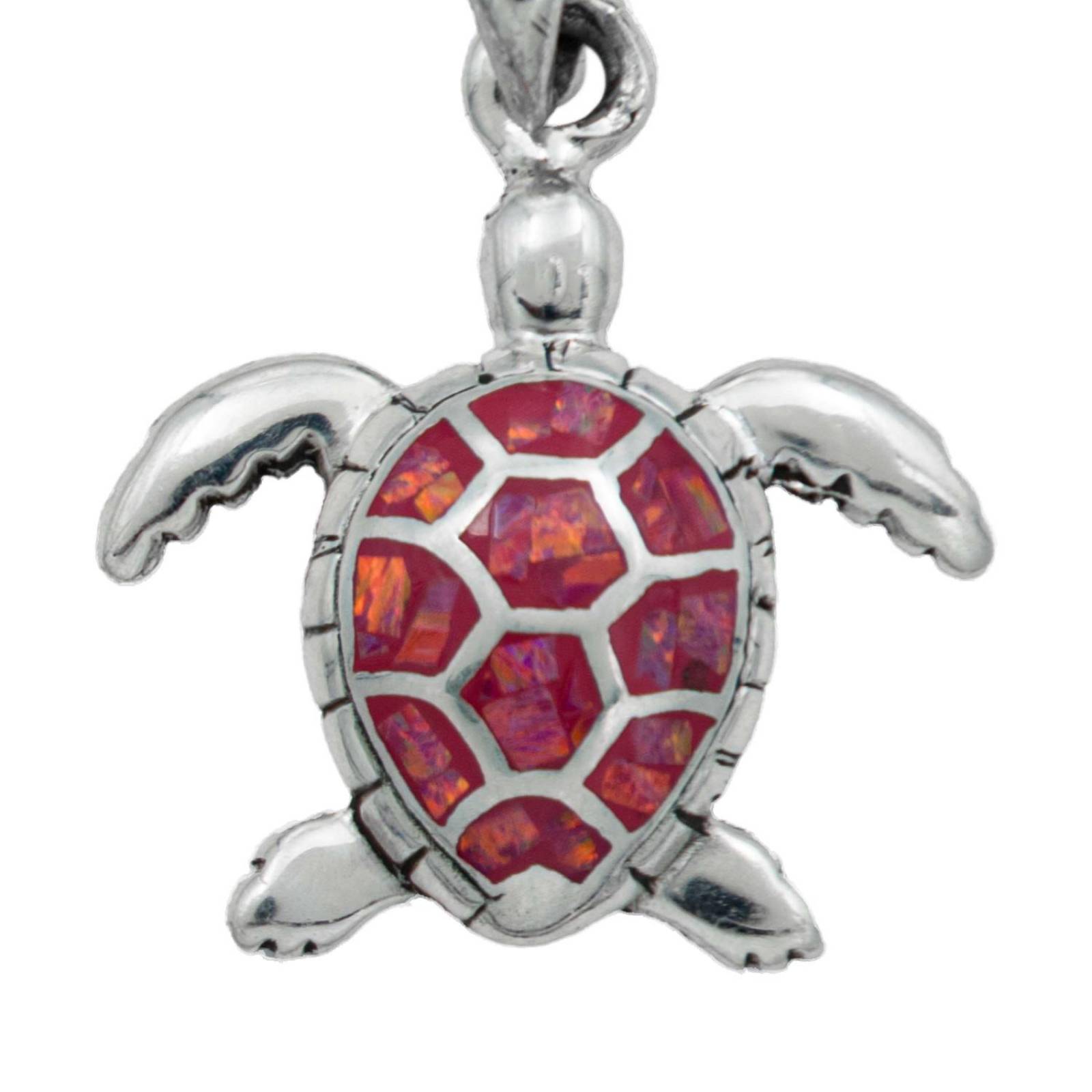 Dije Tortuga Con Piedra Natural Tallada De Plata Solida 925 Rosa Alto/Ancho: 3 cm x 2 cm