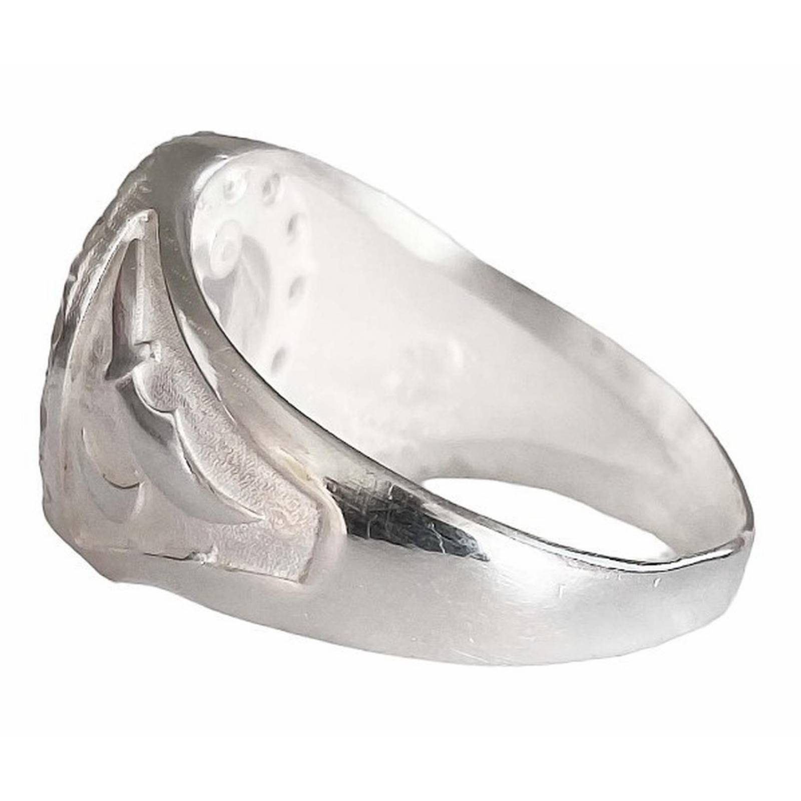 Anillo San Judas Tadeo Herradura Con Zirconias Plata Ley 925 Plateado 8