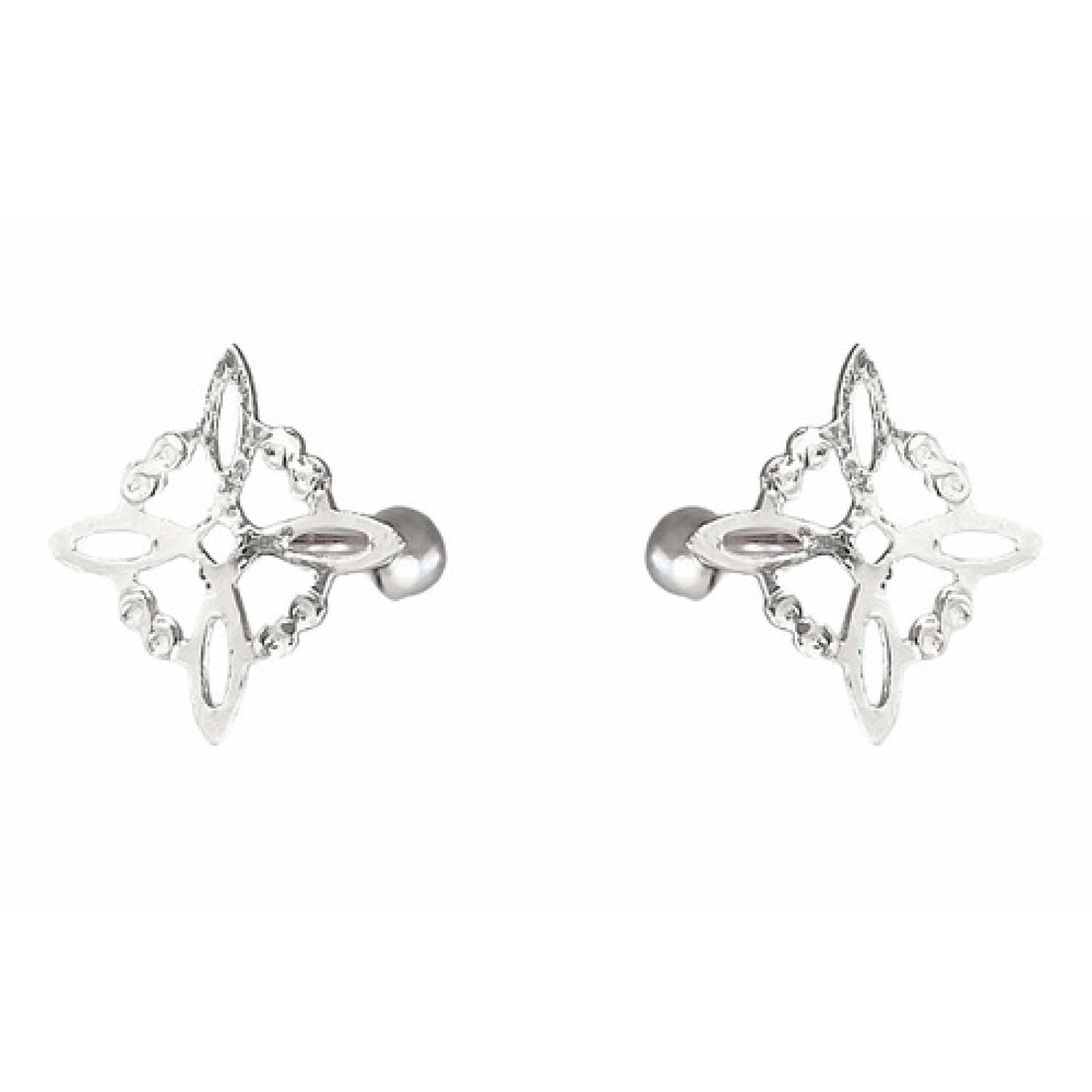 JOYARIS Aretes Nudo De Bruja Mujer Dama Regalo Laser Plata Ley 925 A-0000120