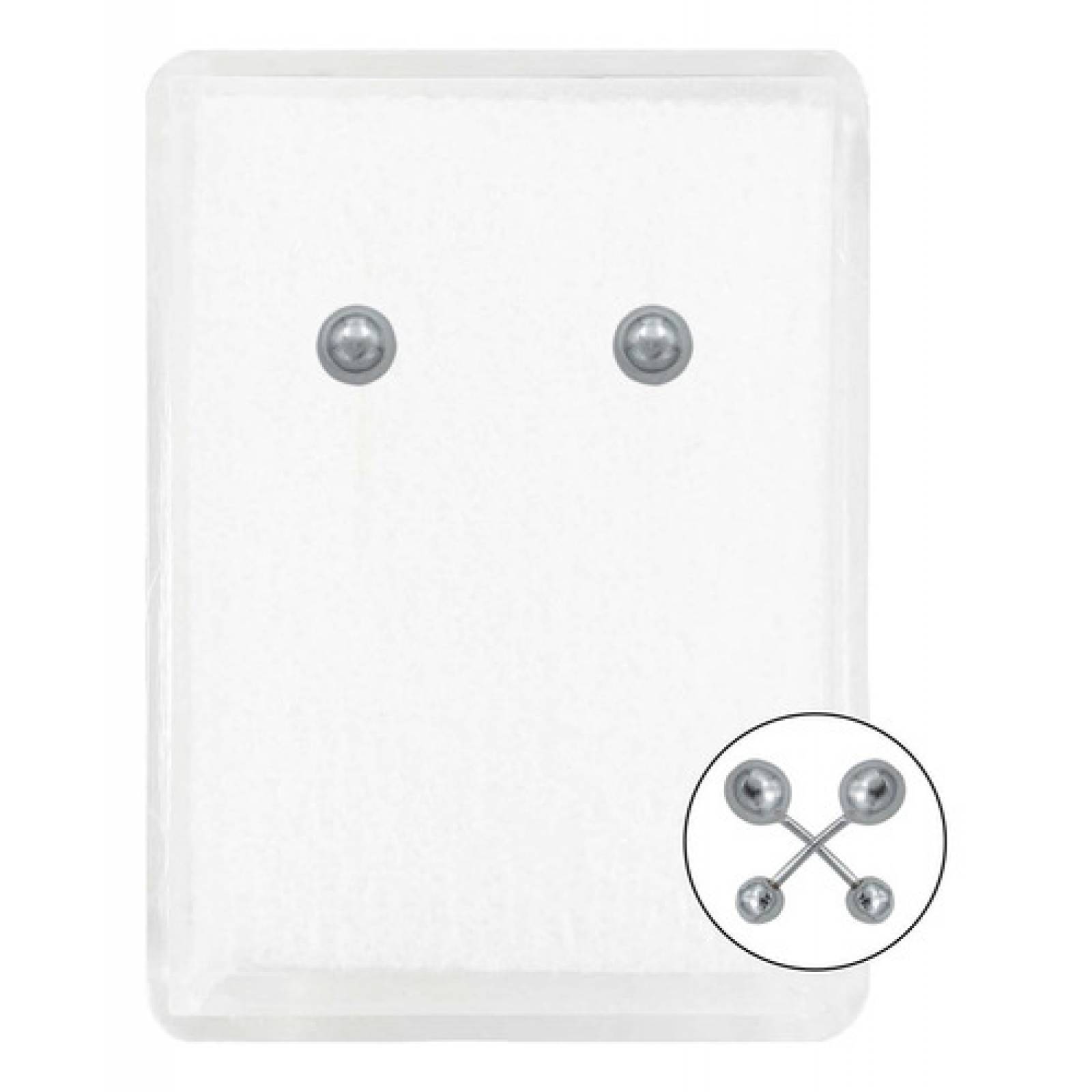 JOYARIS Arete Broquel Dormilona Bola Bebe Agujerar 3.5 Mm Plata 925 A-0000210