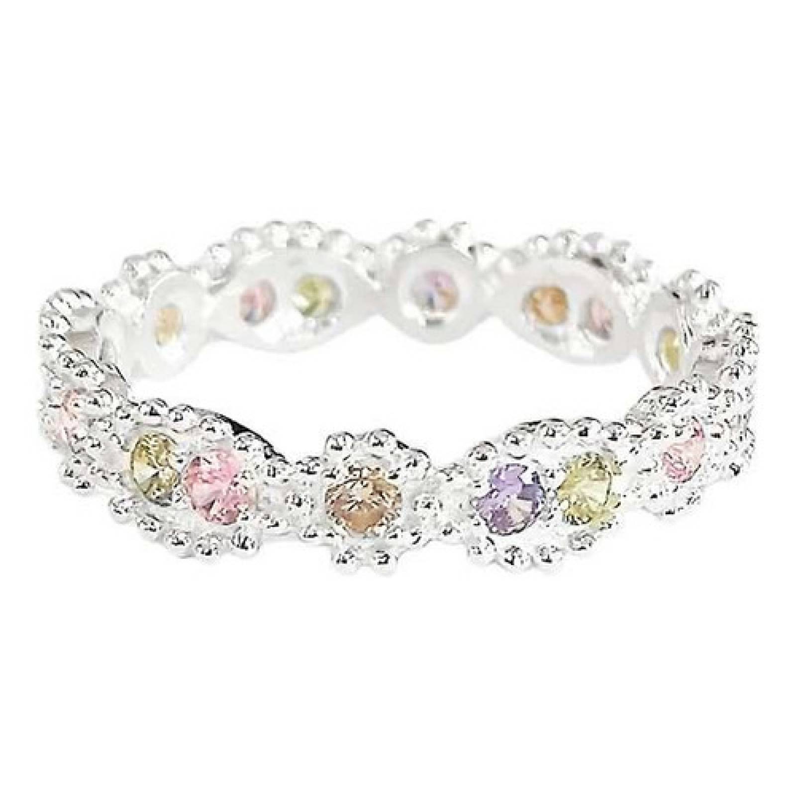 JOYARIS Anillo Churumbela Zirconia Amor Prmesa Regalo Plata Ley 925 Talla 10 AN-0000535