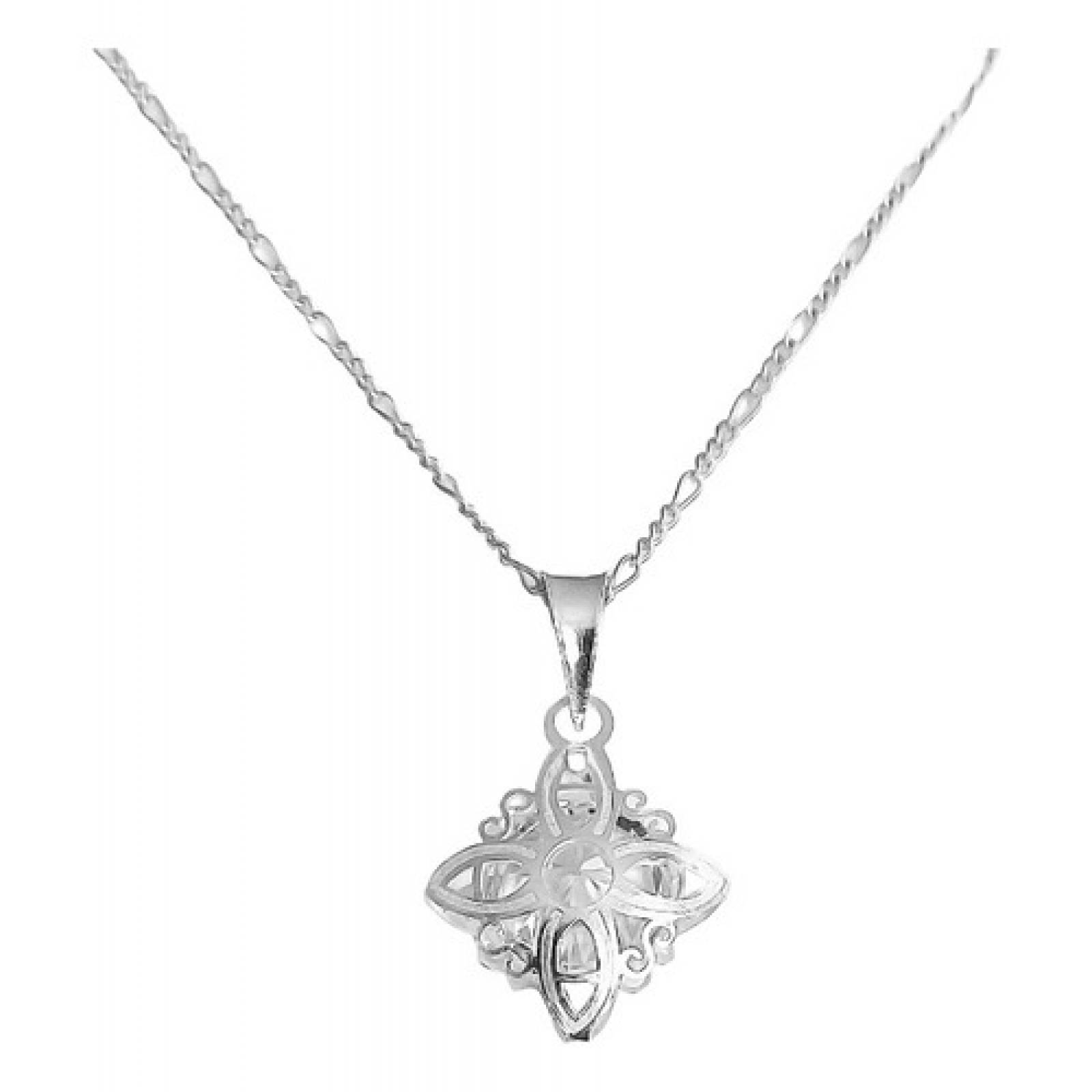 JOYARIS Collar Dije Nudo De Bruja Celta Con Zirconia Plata Ley 925 DM-0000345
