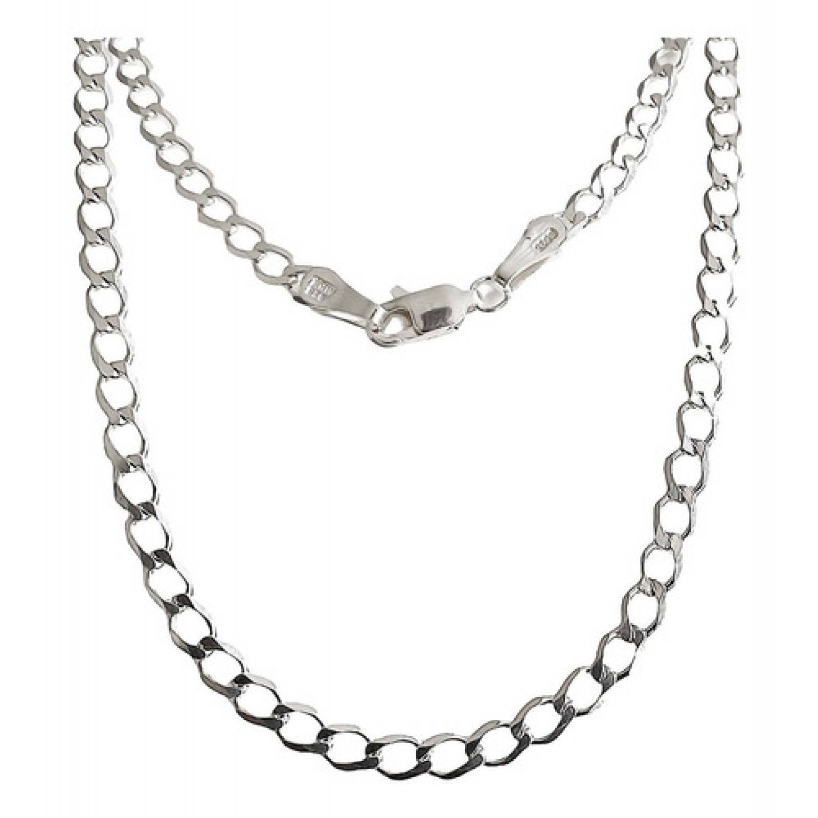 JOYARIS Cadena Cubana Delgada Plata 925 Hombre Barbado 60 Cm X 4mm DM-0000693