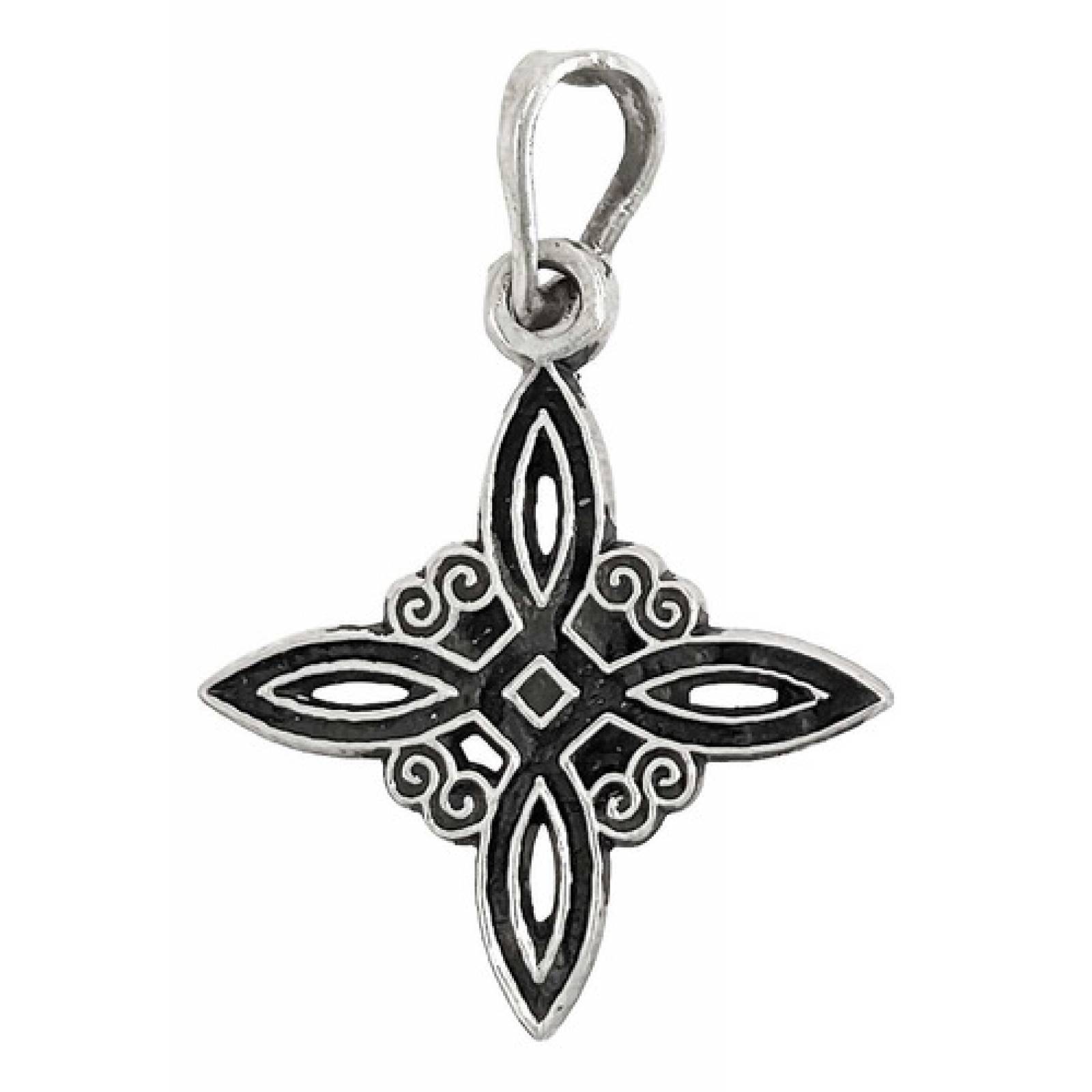 JOYARIS Dije Nudo De Bruja Amuleto Celta Laser Pavonado Plata 925 DM-0001297