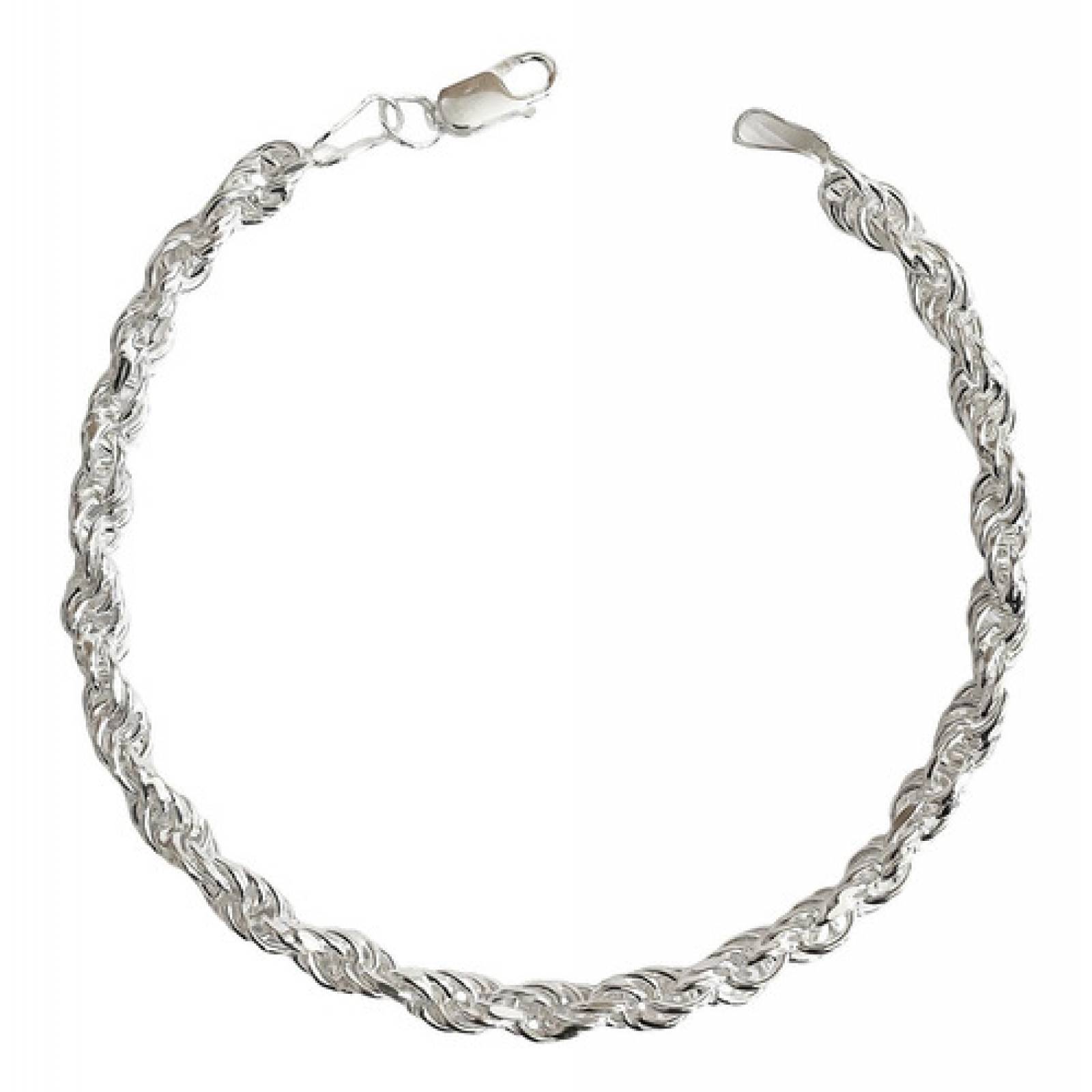 JOYARIS Pulsera Gruesa Torzal Hombre Plata Solida Ley 925 5 Mm Talla Largo/Ancho: 21 cm x 5 mm PT-0000912