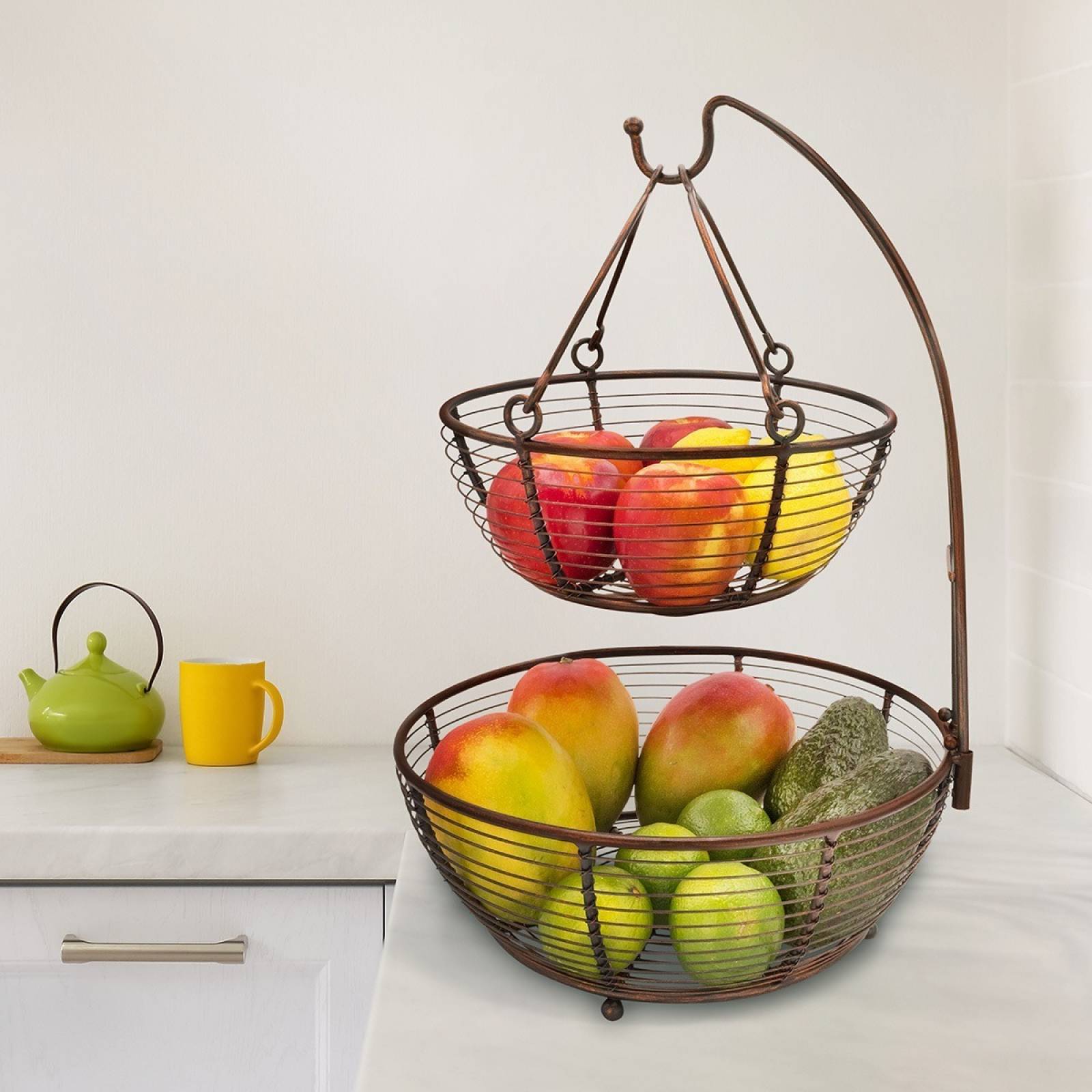 Frutero Canasta Para Frutas Metal Brookstone