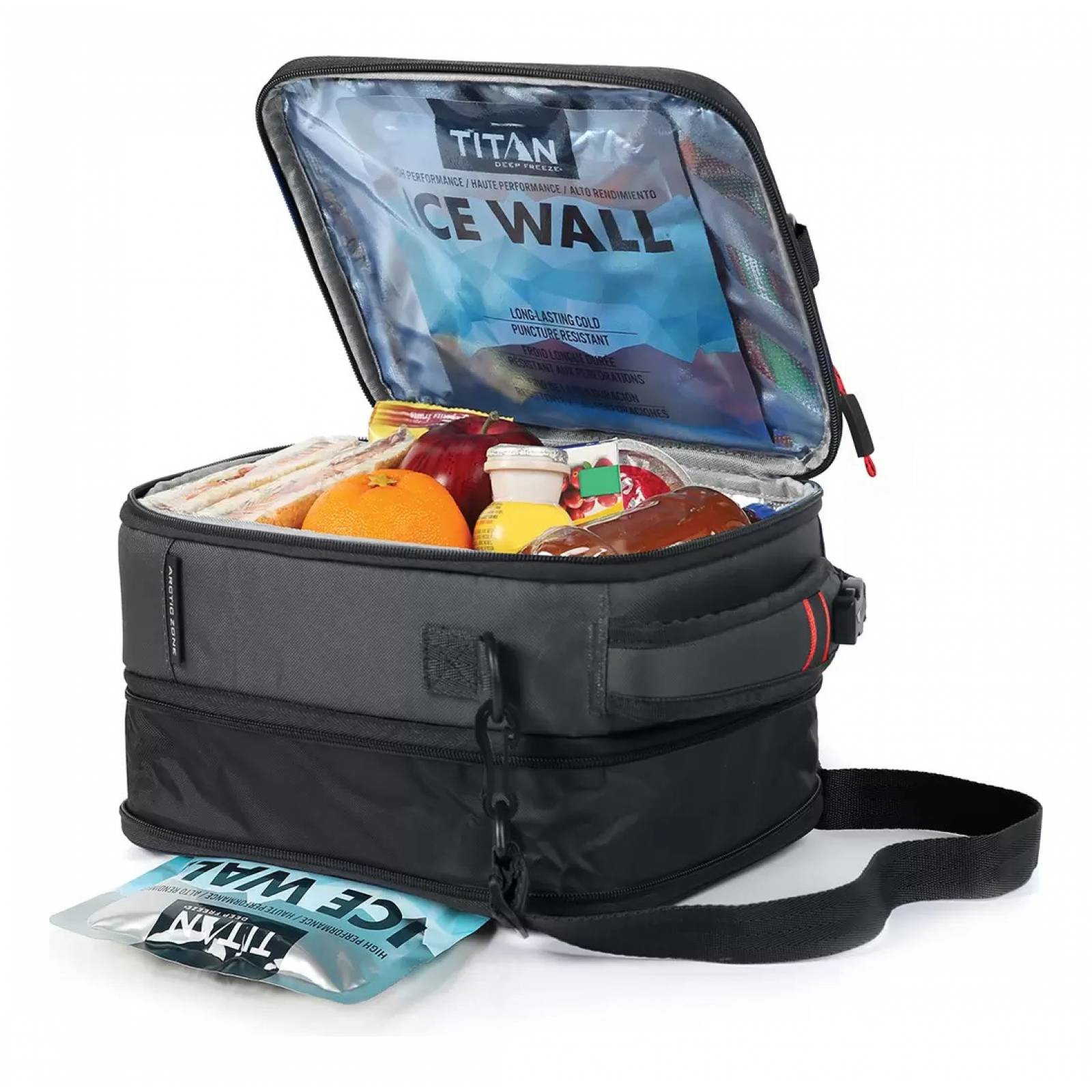 Lonchera Termica Expandible Titan Gym + Topper + 2 Ice Wall