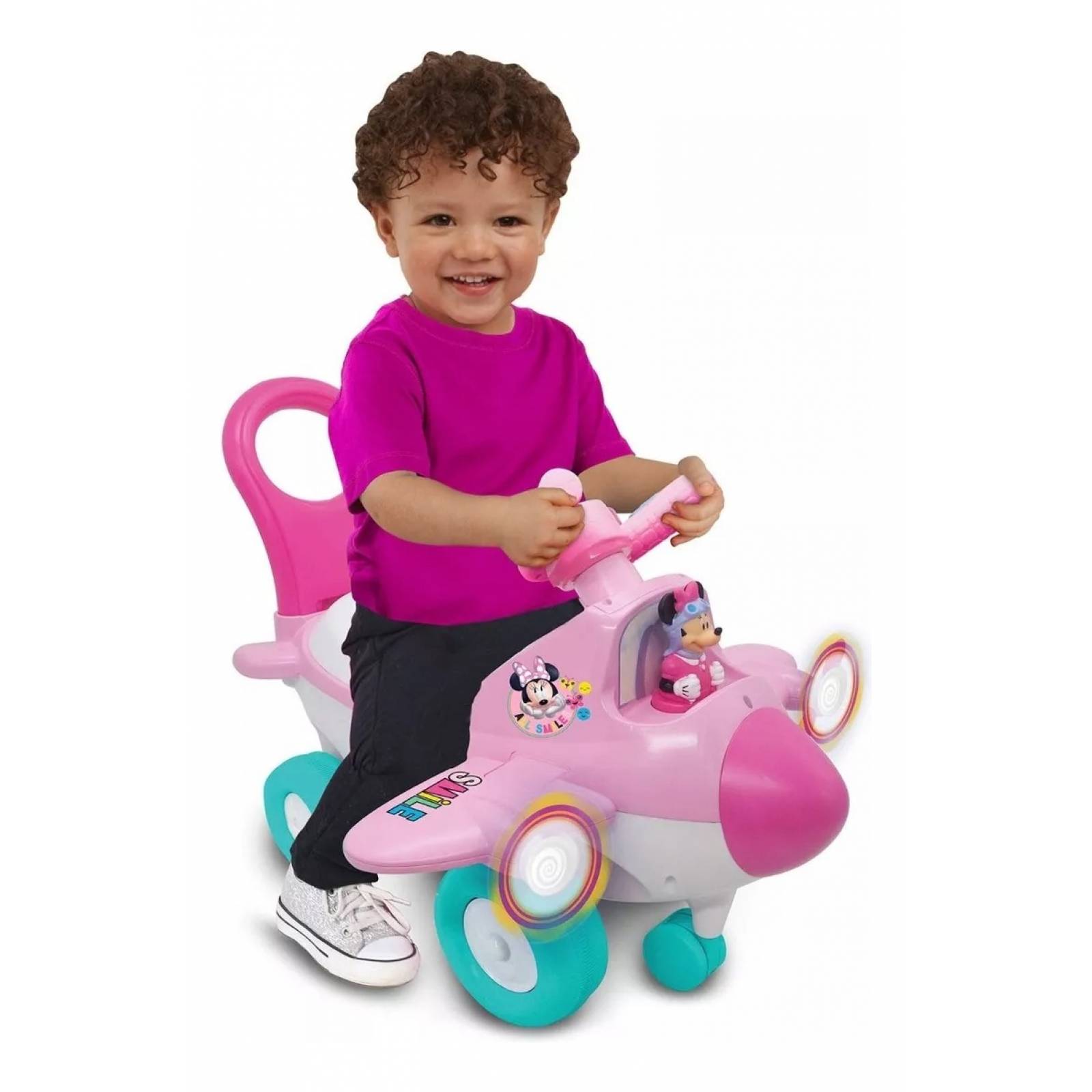 Avion Montable Para Niñas Disney Minnie Con Luz Y Sonido