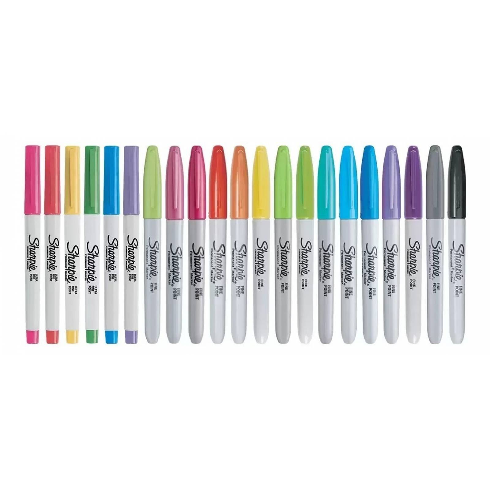 Sharpie Marcadores Plumones Permanentes 20 Pza + 2 Tarjetas