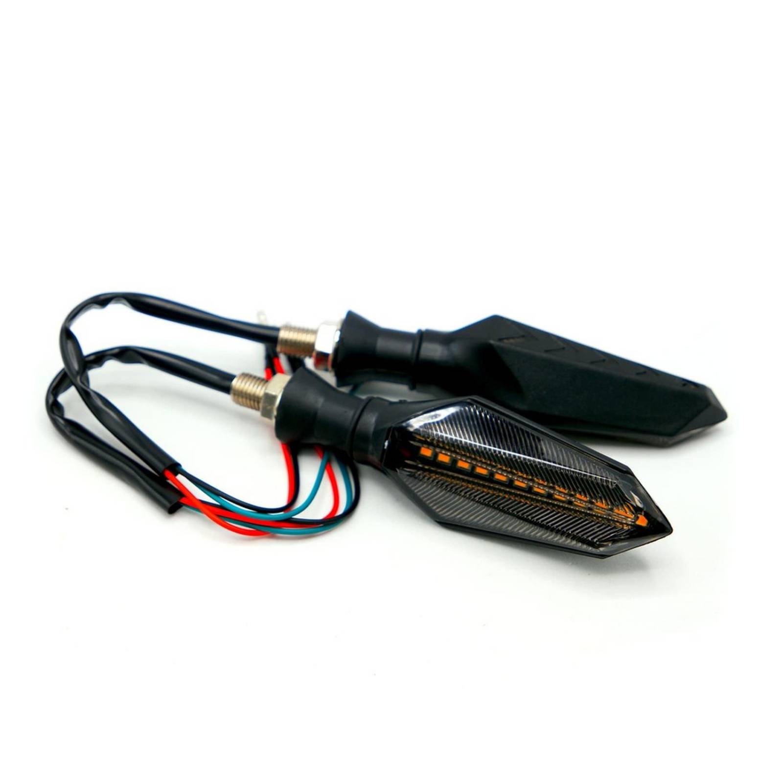 Direccionales Para Moto Rasen Led Secuencial Tipo Flecha Universal Amarillo