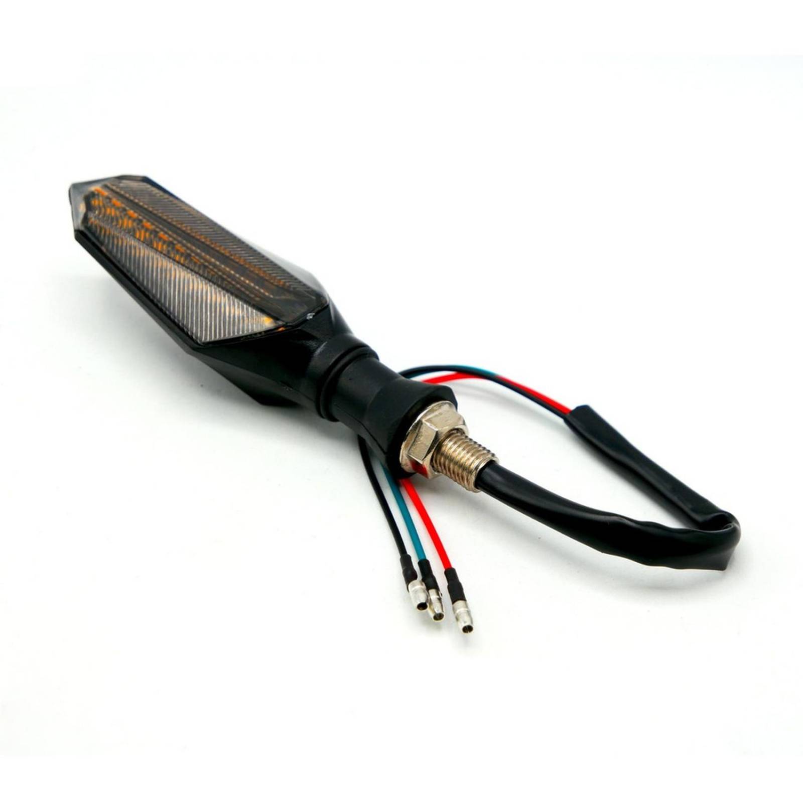 Direccionales Para Moto Rasen Led Secuencial Tipo Flecha Universal Amarillo