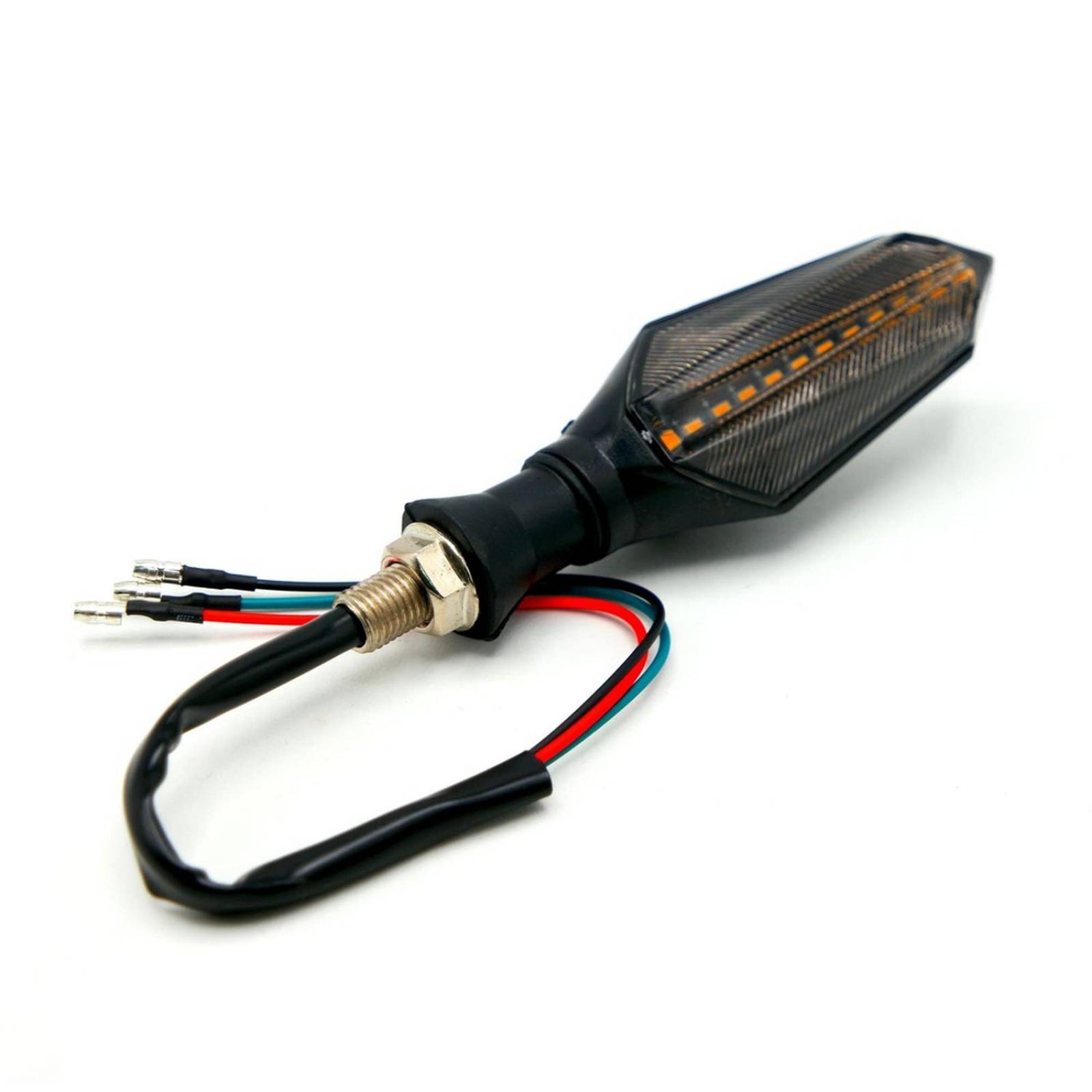 Direccionales Para Moto Rasen Led Secuencial Tipo Flecha Universal Amarillo