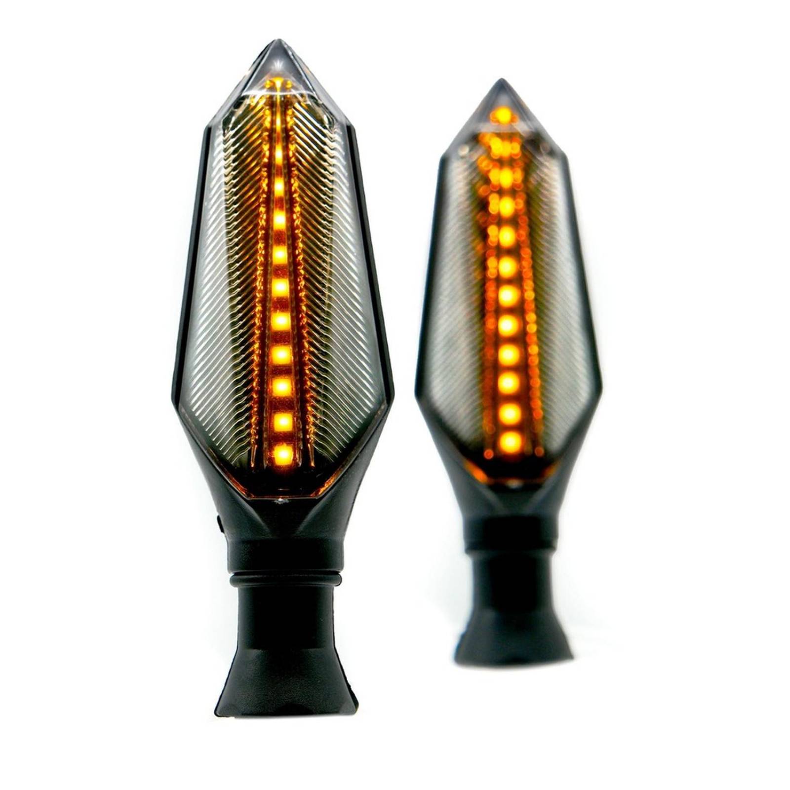 Direccionales Para Moto Rasen Led Secuencial Tipo Flecha Universal Amarillo