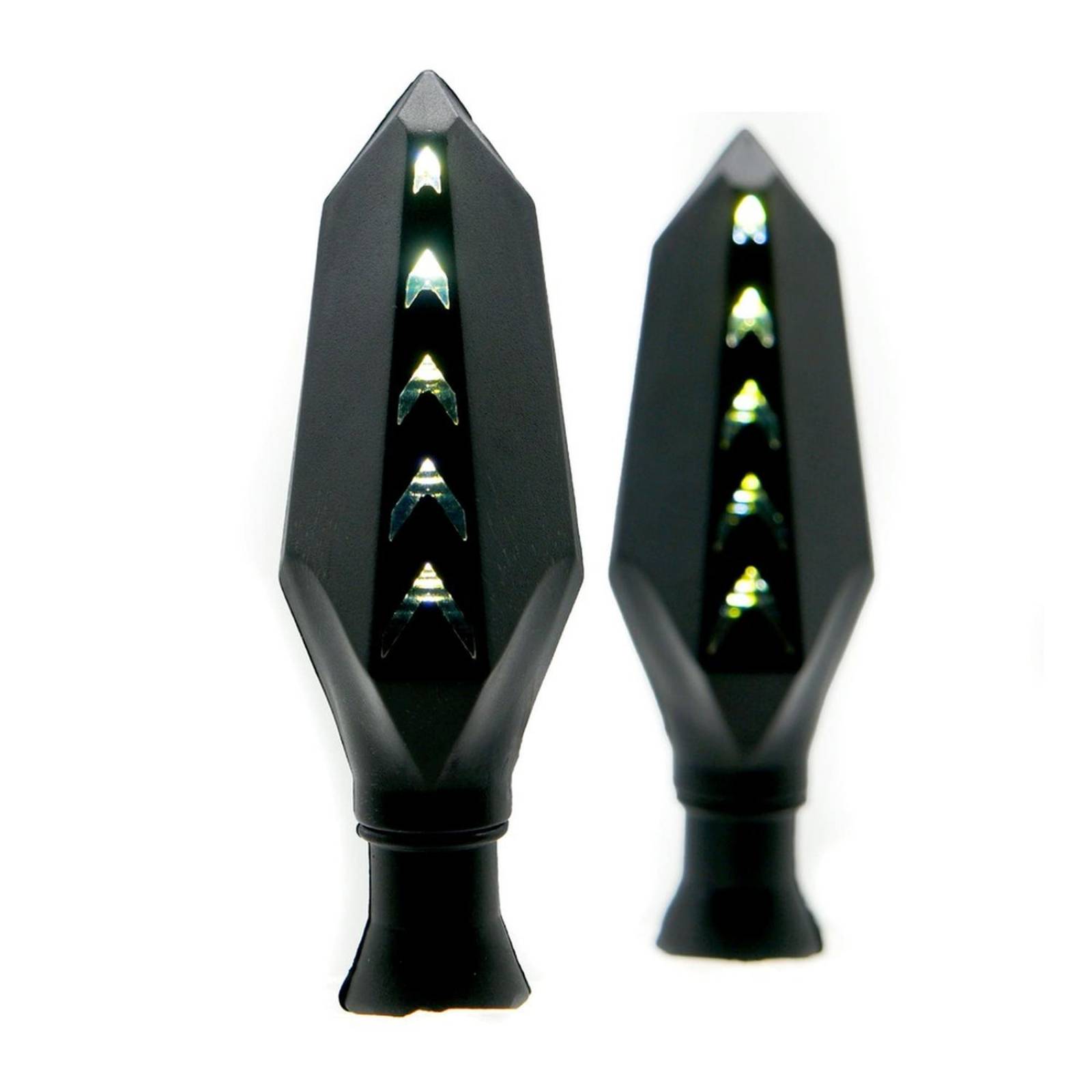 Direccionales Para Moto Rasen Led Secuencial Tipo Flecha Universal Amarillo