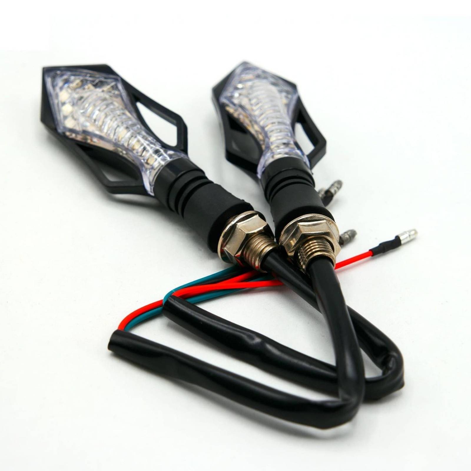 Direccionales Para Moto Rasen Led Bi-Tono Universal    Amarillo