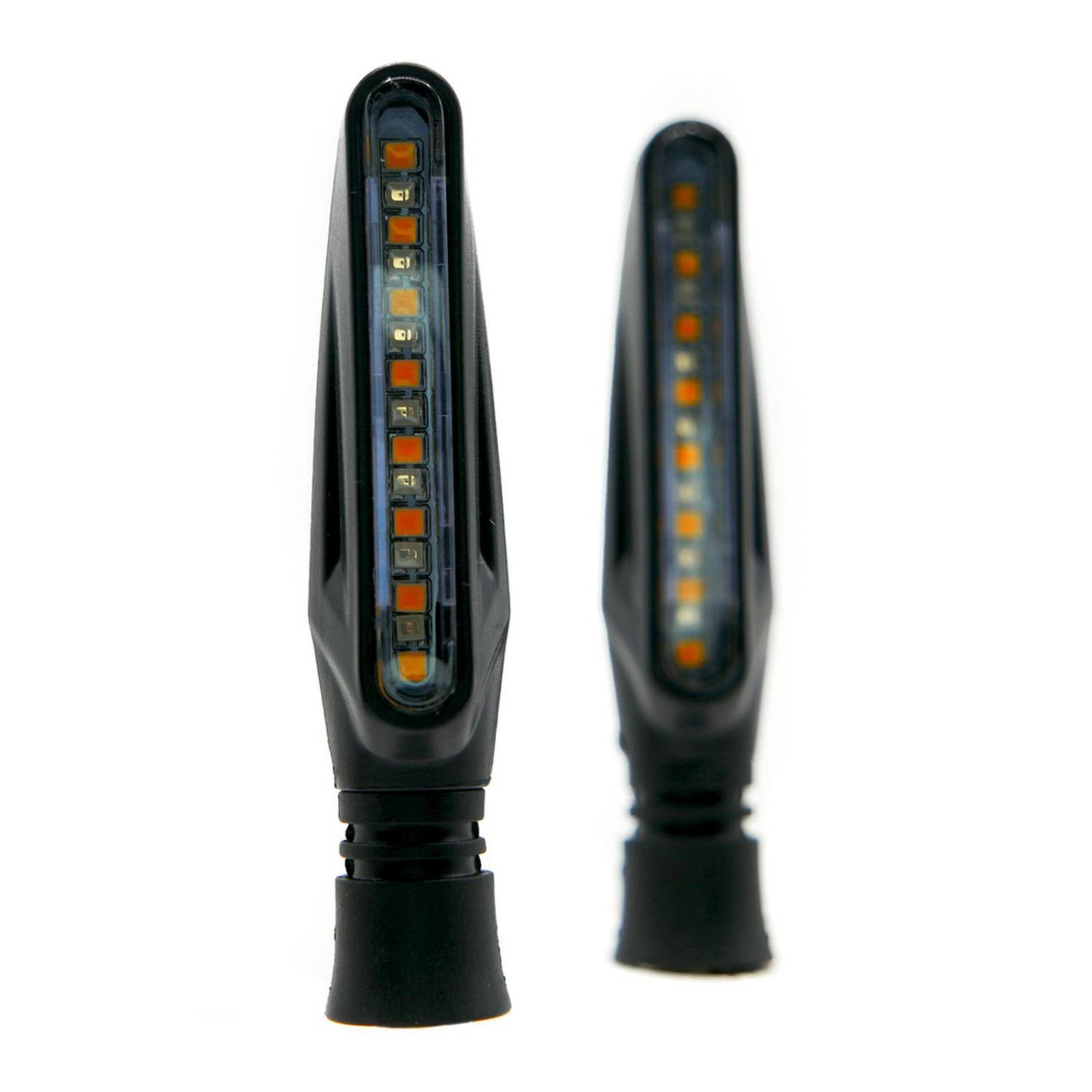 Direccionales Para Moto Rasen Led Duo Secuencial Tipo Pluma Universal Azul