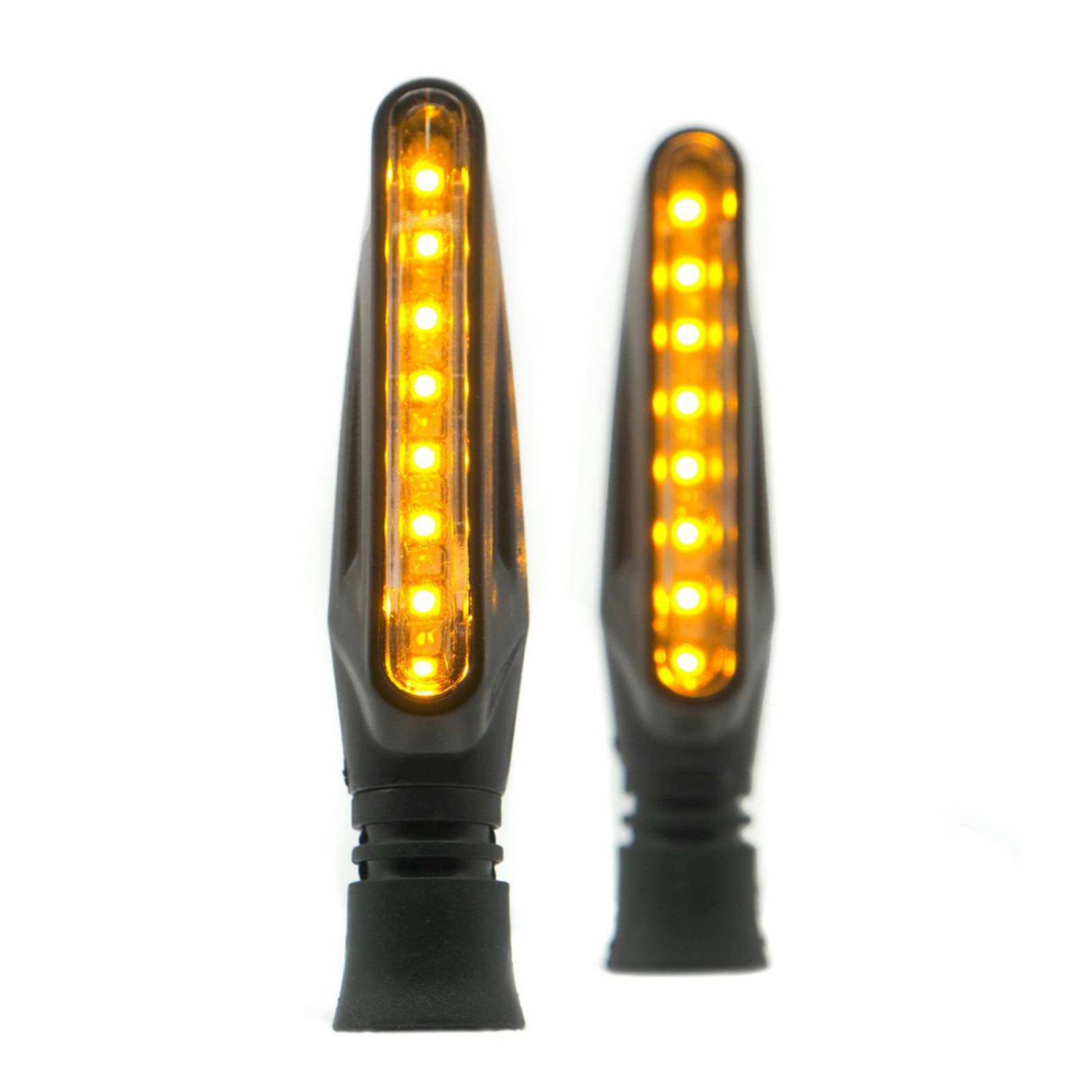 Direccionales Para Moto Rasen Led Duo Secuencial Tipo Pluma Universal Azul