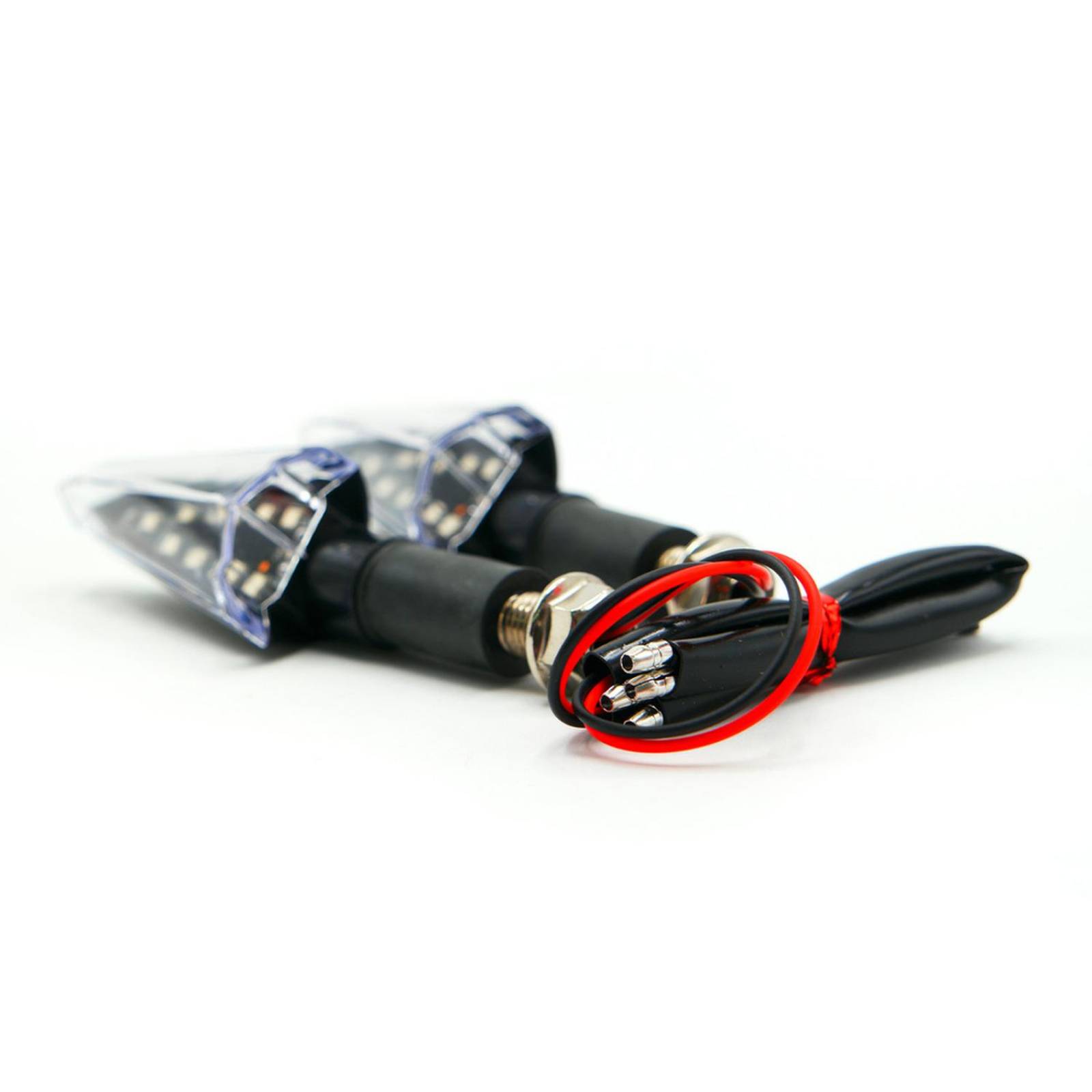 Direccionales Para Moto Rasen Led Triangular Universal Rojo