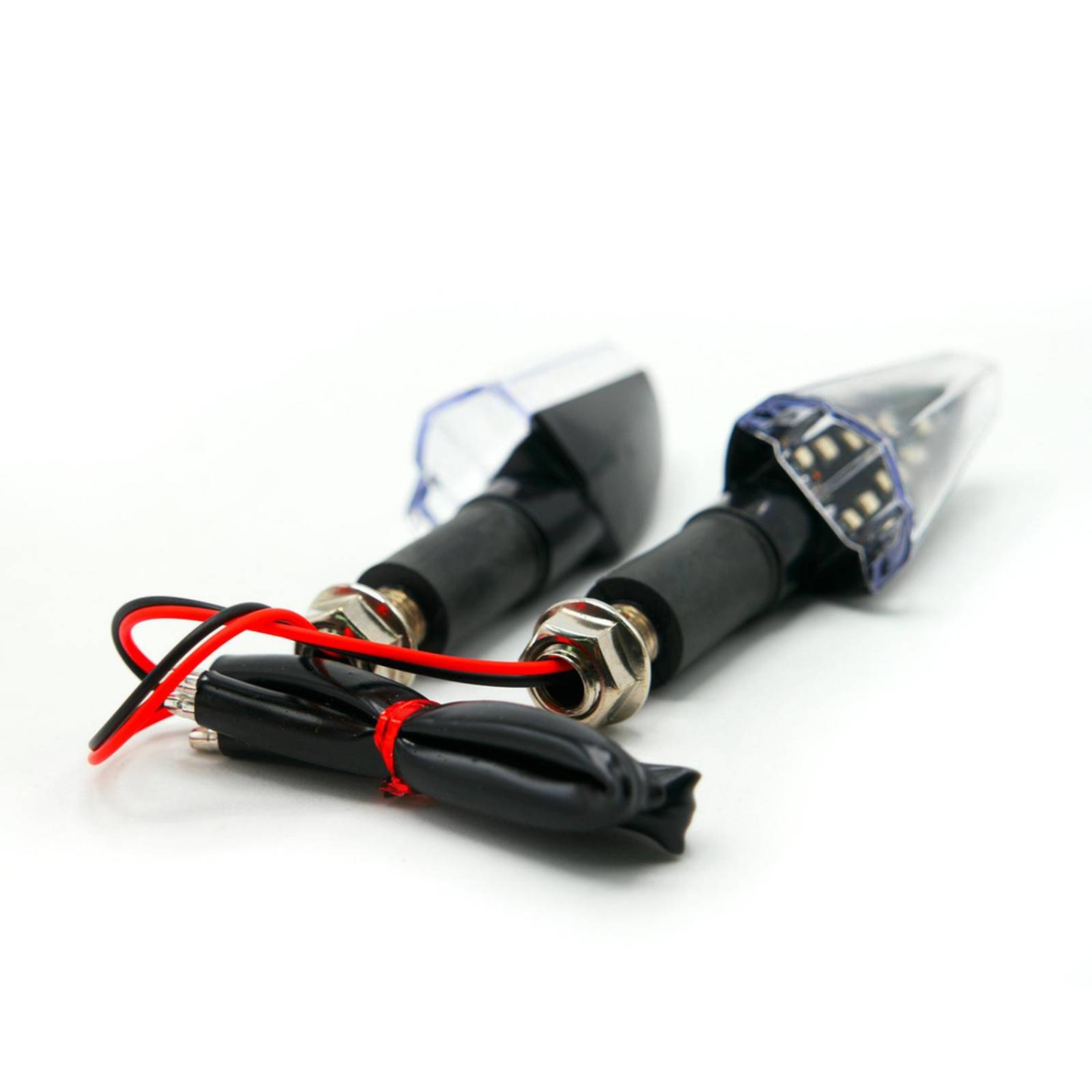 Direccionales Para Moto Rasen Led Triangular Universal Rojo