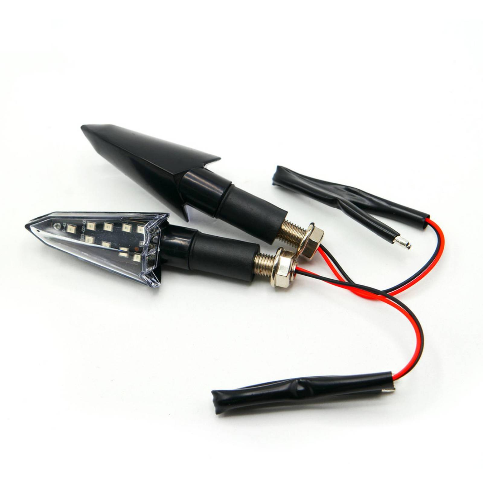 Direccionales Para Moto Rasen Led Triangular Universal Rojo
