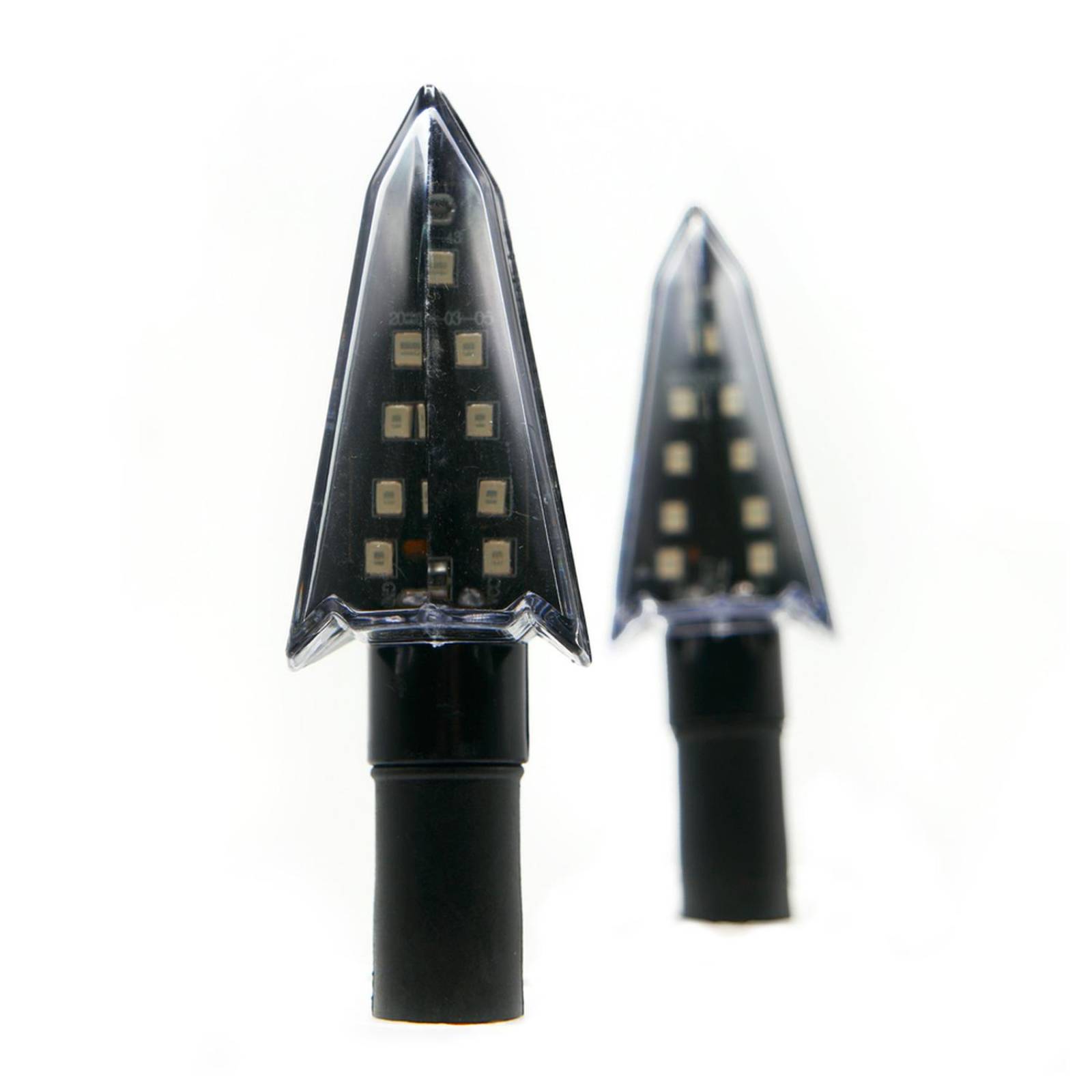 Direccionales Para Moto Rasen Led Triangular Universal Rojo