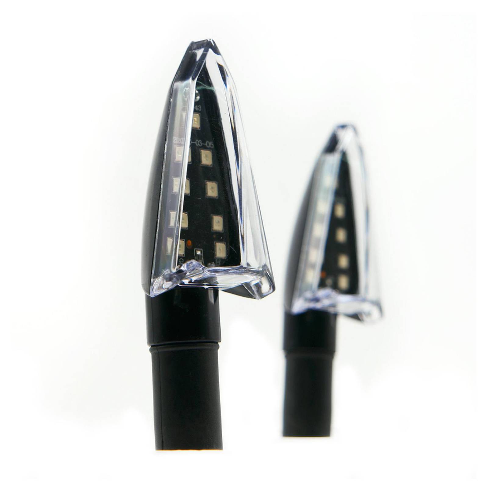 Direccionales Para Moto Rasen Led Triangular Universal Rojo