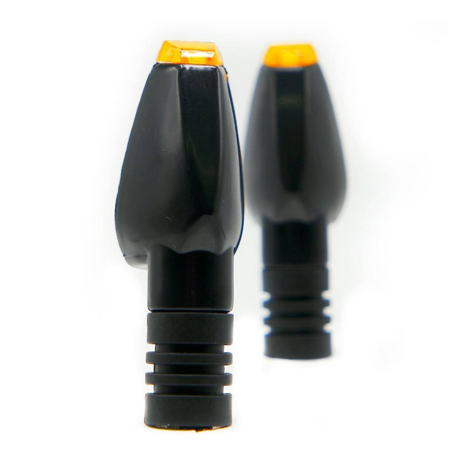 Direccionales Para Moto Rasen Led Negro Brillante Universal   Azul