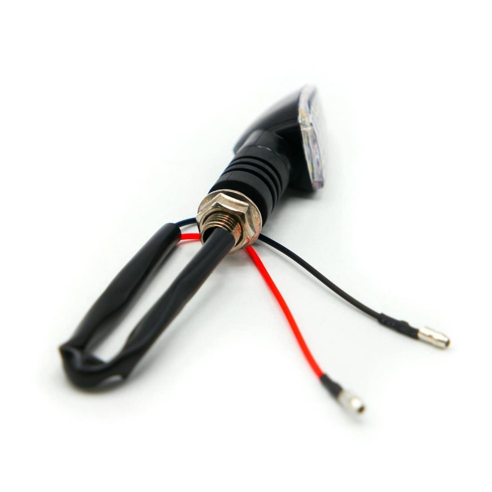 Direccionales Para Moto Rasen Led Negro Brillante Universal Rojo
