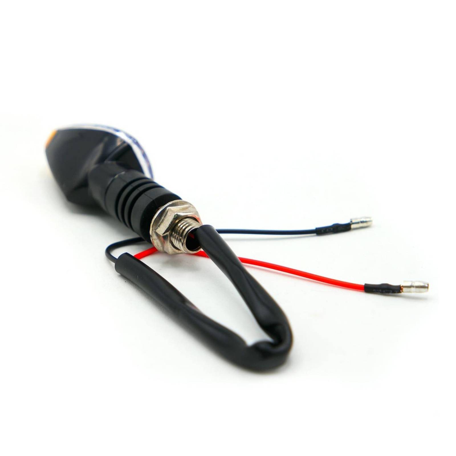 Direccionales Para Moto Rasen Led Negro Brillante Universal Rojo