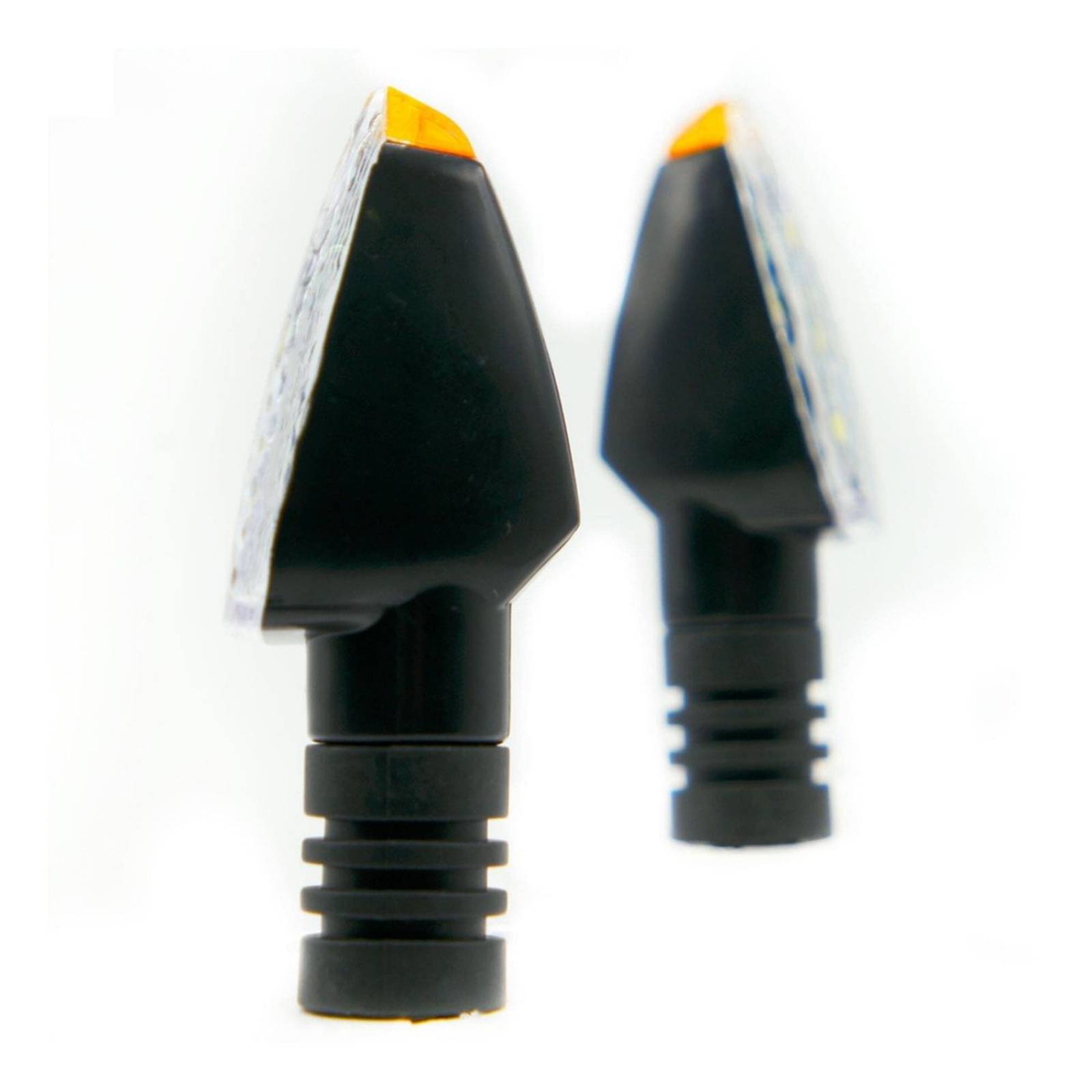 Direccionales Para Moto Rasen Led Negro Brillante Universal Rojo